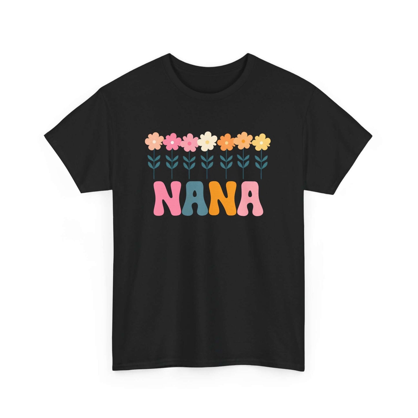 Daisy Nana Unisex Unisex Heavy Cotton Tee | Retro Floral Grandma Tee