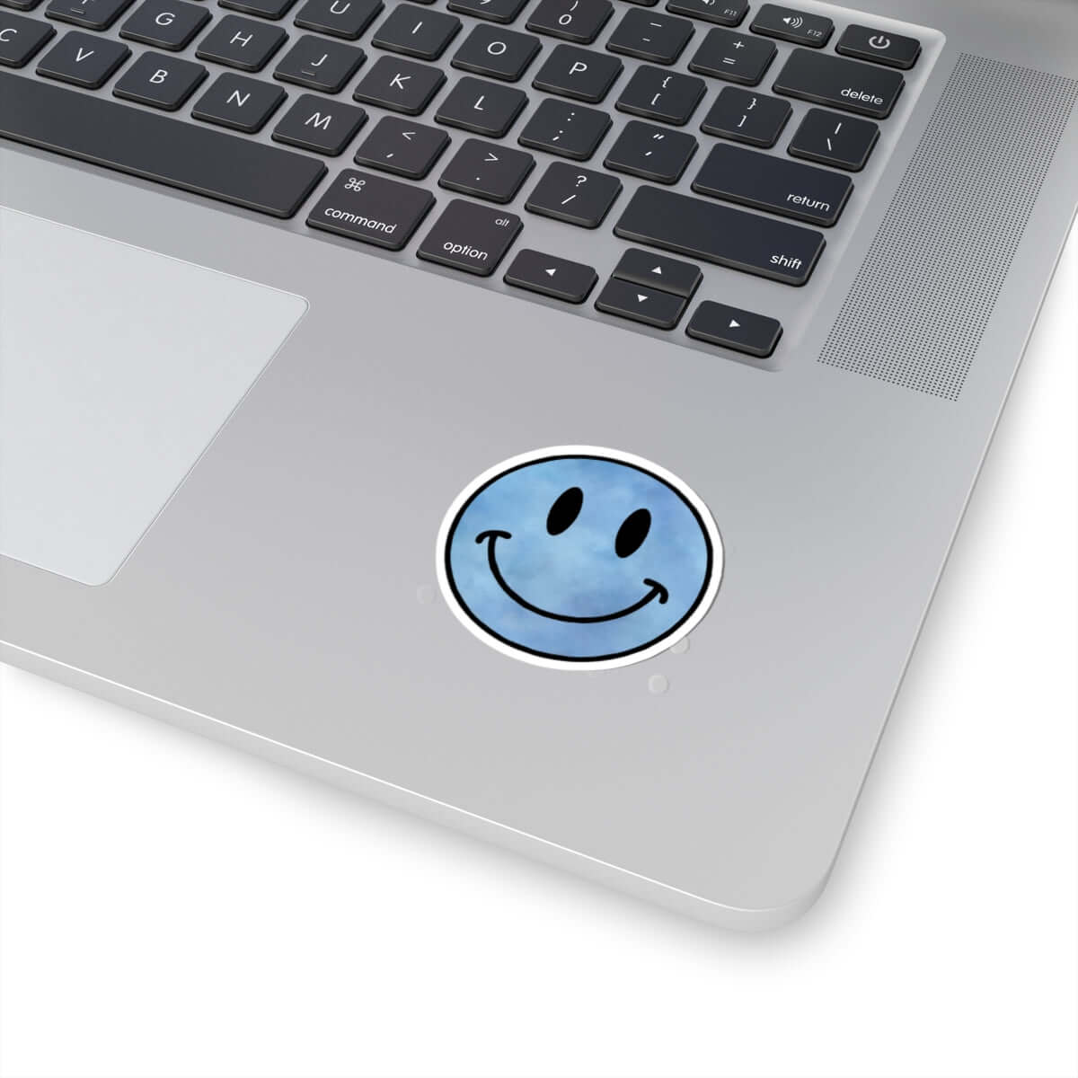 Blue Smiley Face Sticker | Kiss-Cut Vinyl Decal / Stickers