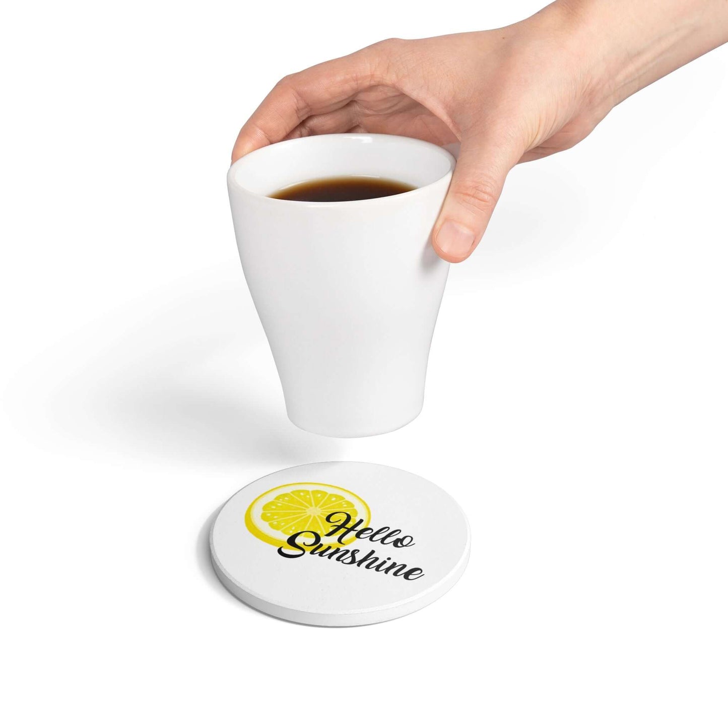 Hello Sunshine Ceramic Coaster | Round & Square Options
