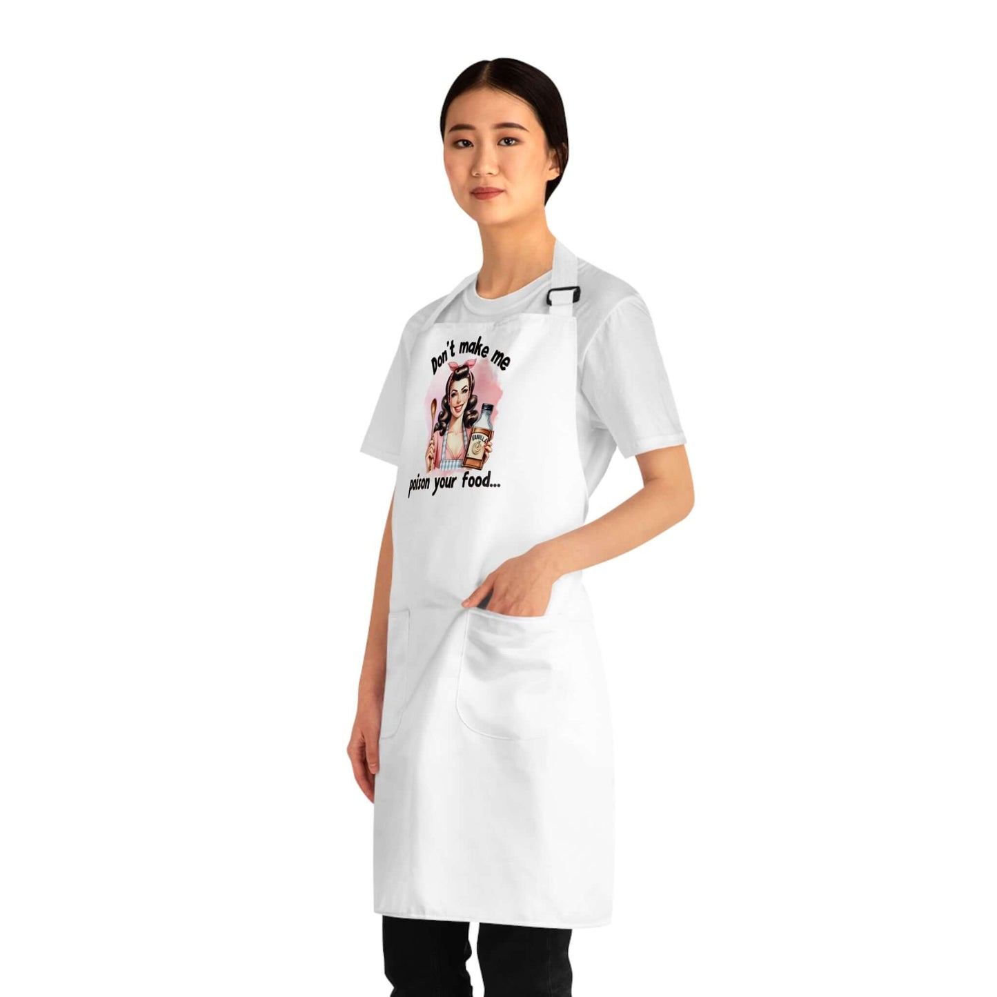 Funny Retro Kitchen Apron | “Don’t Make Me Poison Your Food” Apron