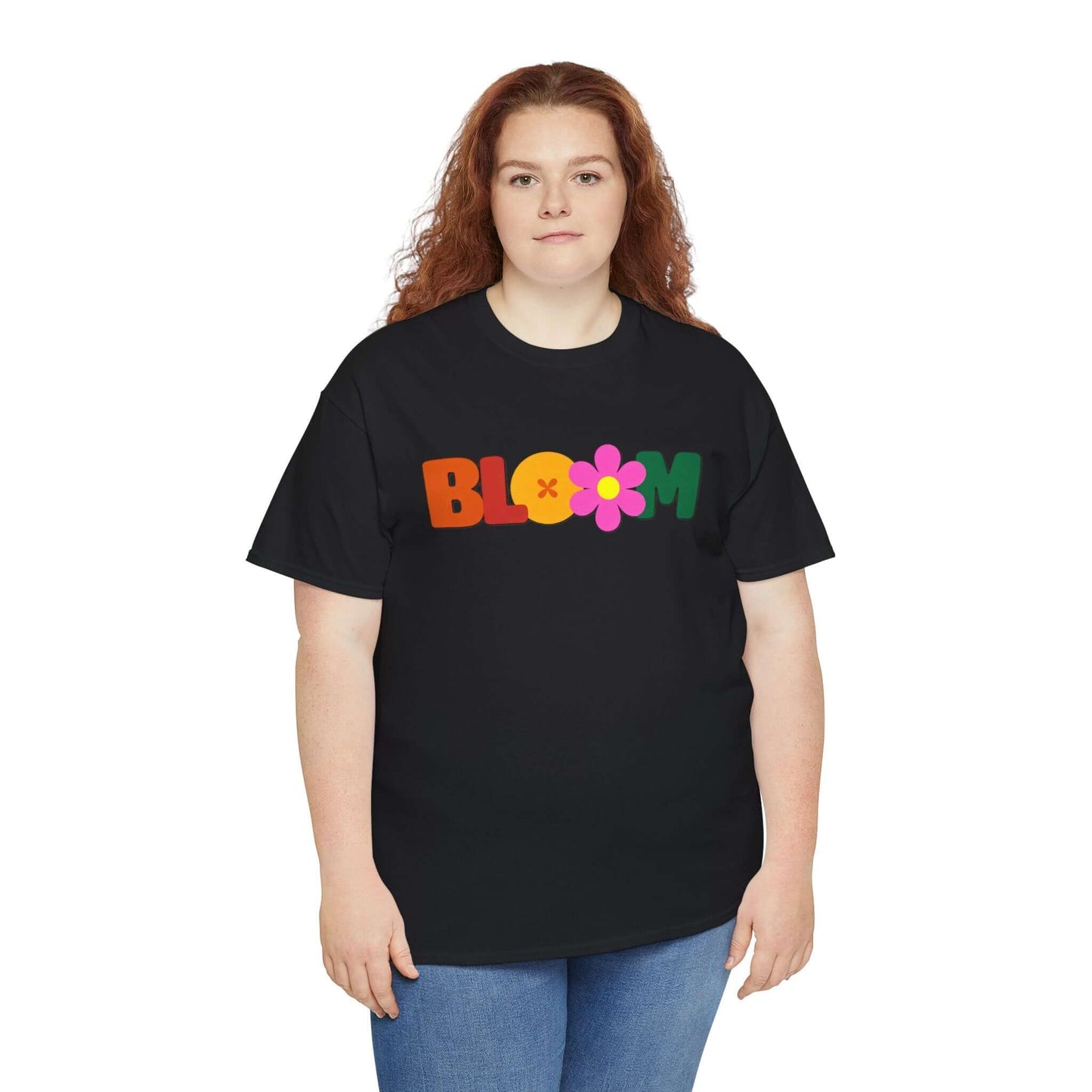 BLOOM Unisex Unisex Heavy Cotton Tee | Retro Floral Tee