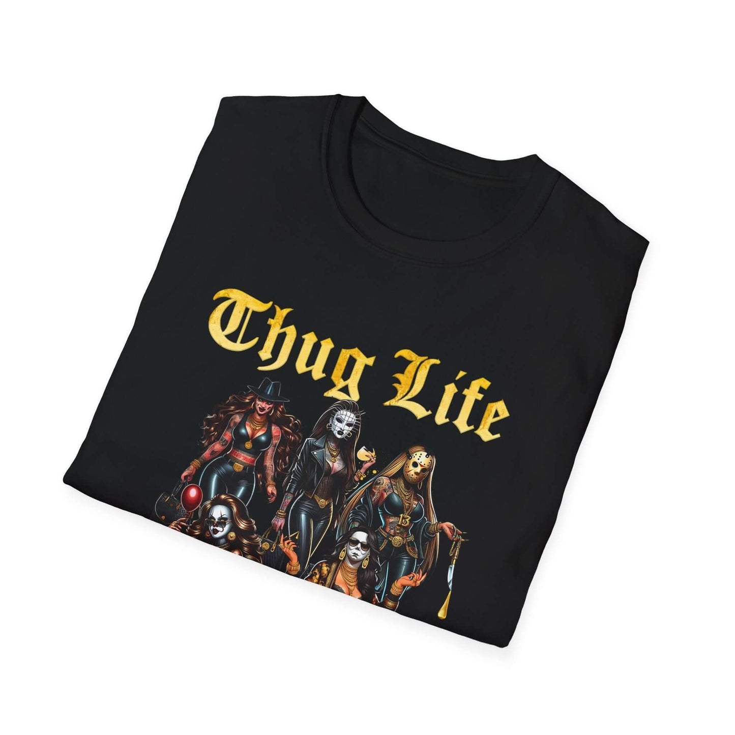 Gold Lady Thug Life Unisex Softstyle T-Shirt