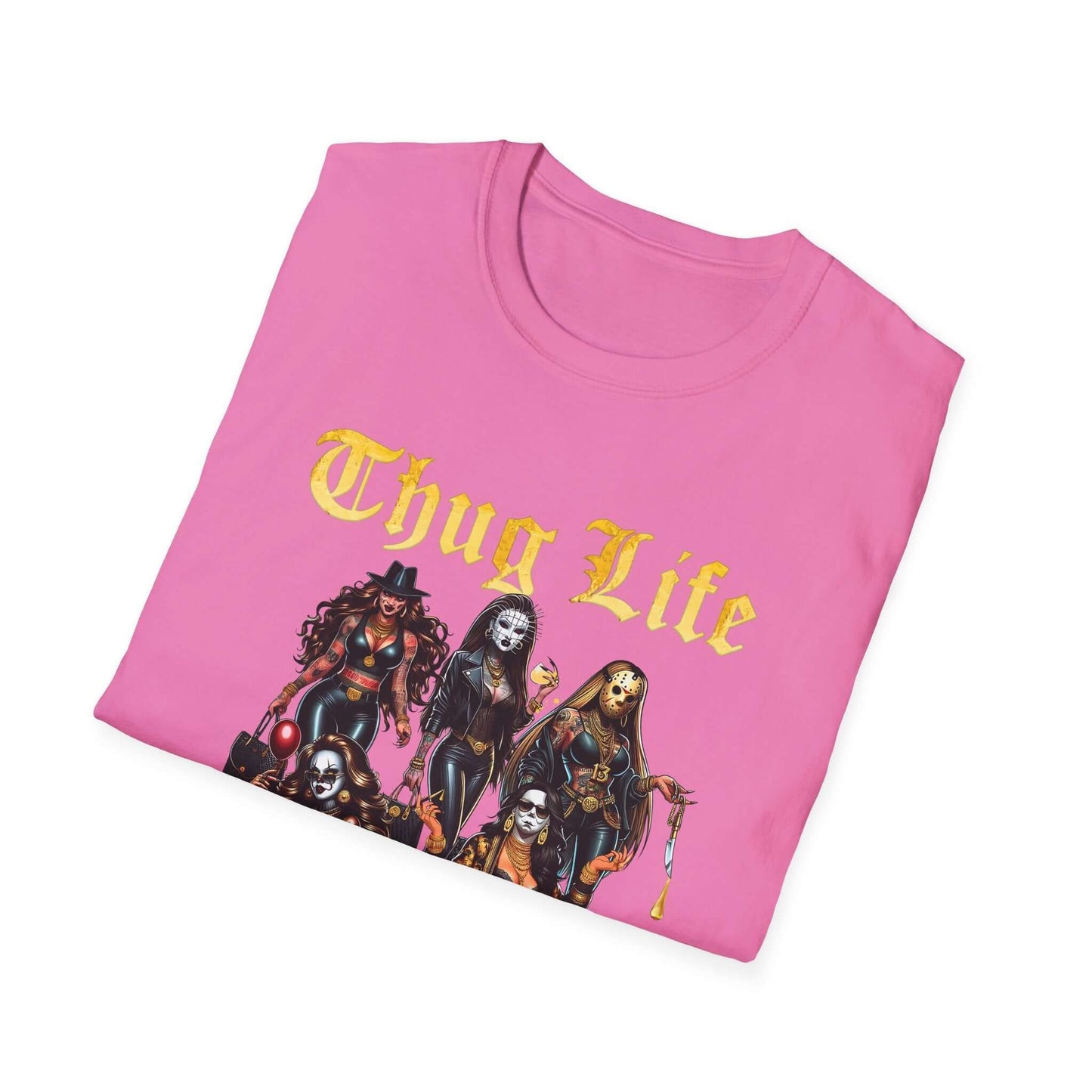 Gold Lady Thug Life Unisex Softstyle T-Shirt