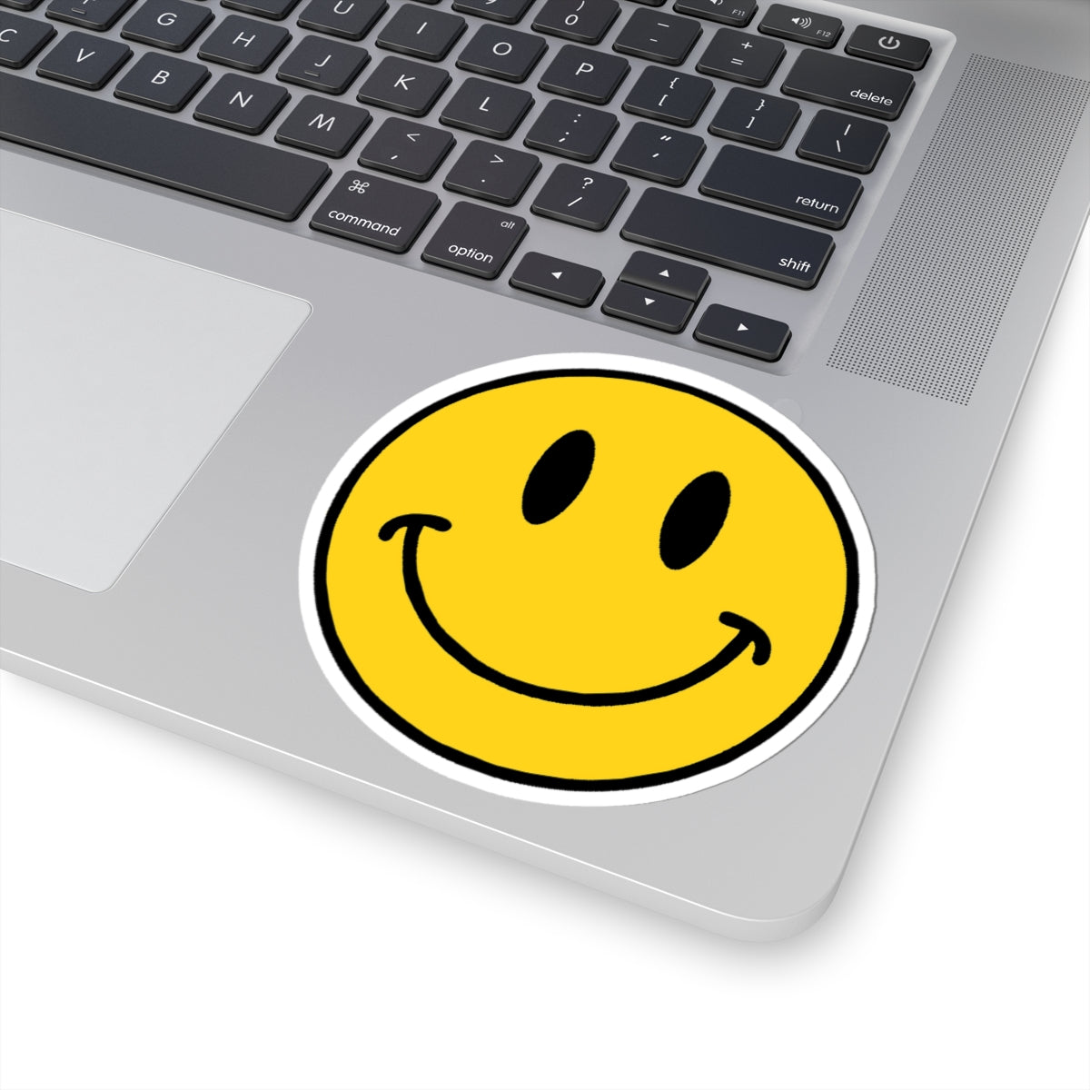Classic Yellow Smiley Face Sticker | Kiss-Cut Vinyl Decal / Stickers