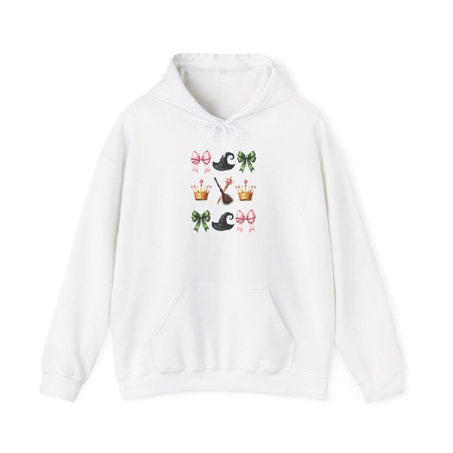 Green and Pink Coquette Bows, Unisex Heavy Blend™ Hooded Sweatshirt - Crafty Harvest Designs