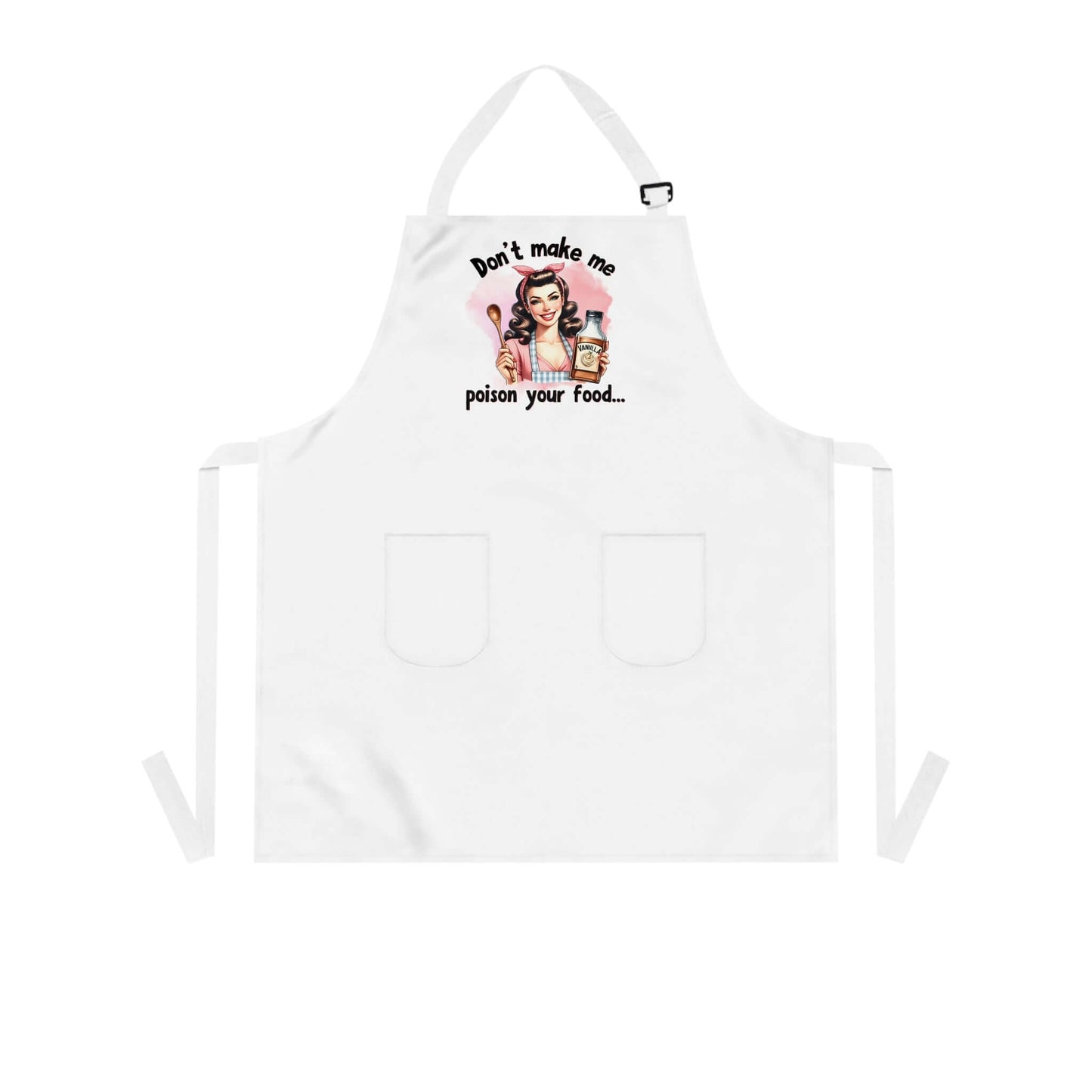Funny Retro Kitchen Apron | “Don’t Make Me Poison Your Food” Apron