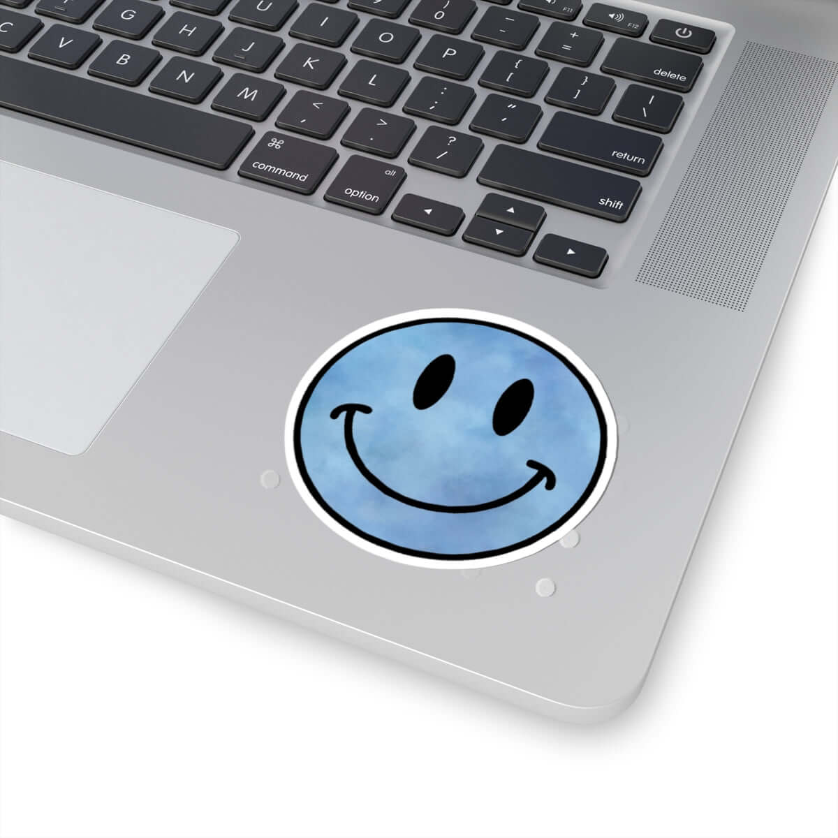 Blue Smiley Face Sticker | Kiss-Cut Vinyl Decal / Stickers