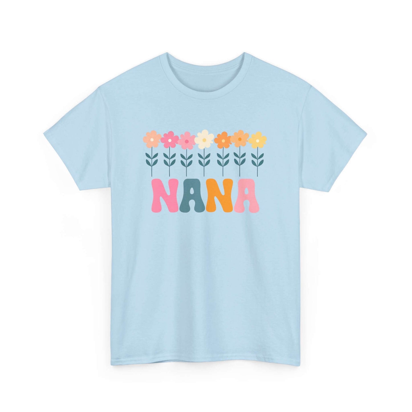 Daisy Nana Unisex Unisex Heavy Cotton Tee | Retro Floral Grandma Tee