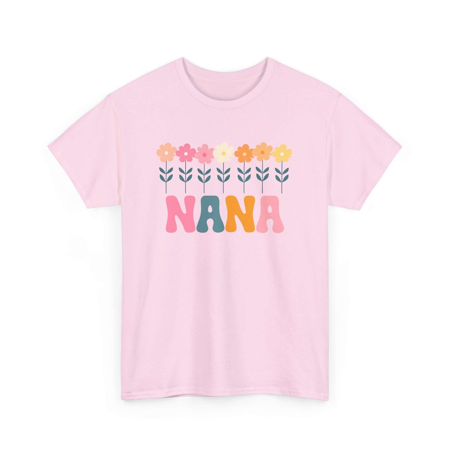 Daisy Nana Unisex Unisex Heavy Cotton Tee | Retro Floral Grandma Tee
