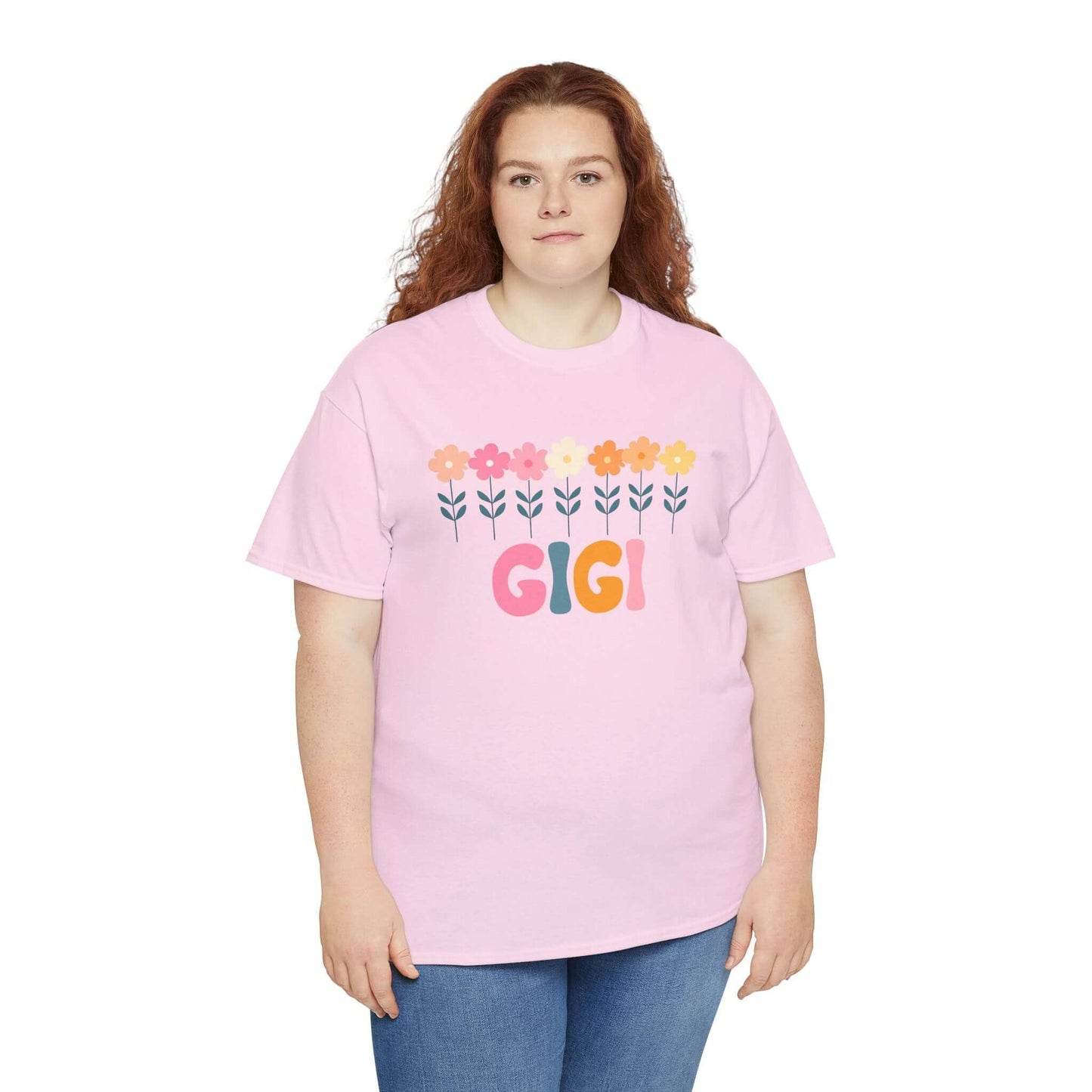 Daisy Gigi Unisex Unisex Heavy Cotton Tee | Retro Floral Grandmother Tee