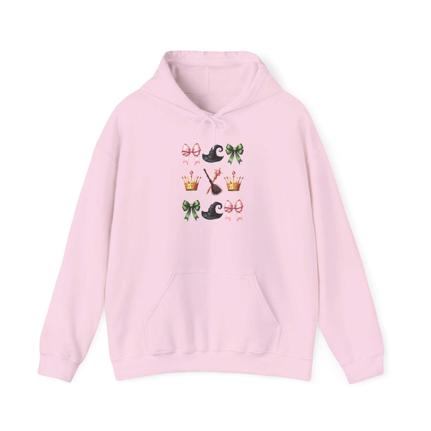 Green and Pink Coquette Bows, Unisex Heavy Blend™ Hooded Sweatshirt - Crafty Harvest Designs