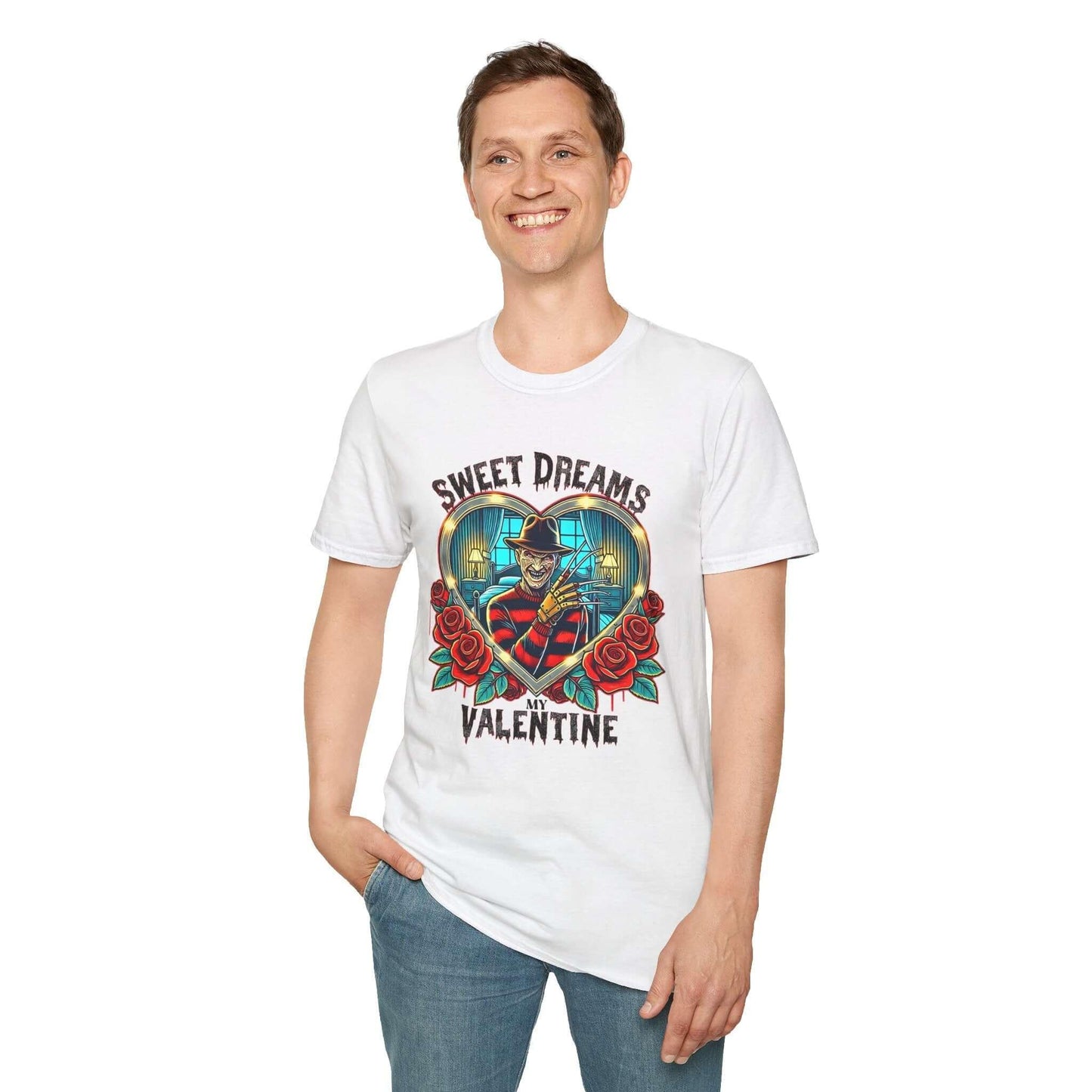 “Sweet Dreams My Valentine” Horror Tee – Love at First Fright! - Crafty Harvest Designs