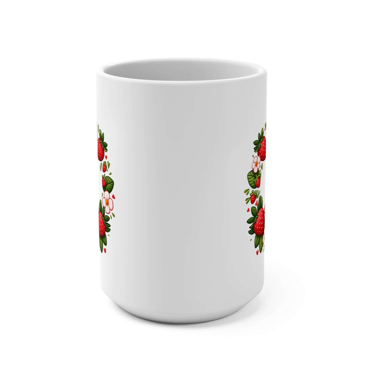Strawberry Peace Coffee Mug | 15oz Ceramic