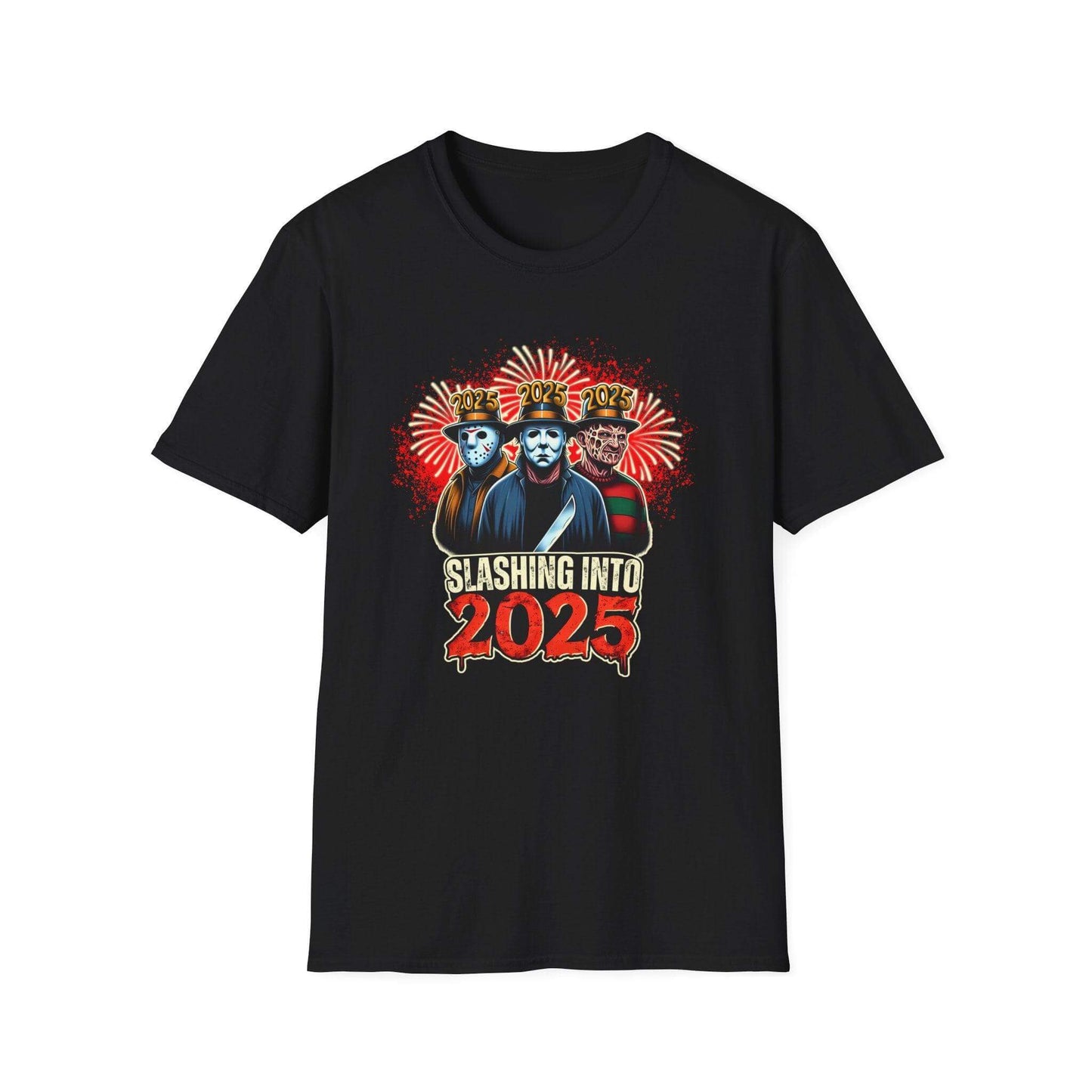 Slashing Into 2025 Horror T-Shirt | Perfect for New Year’s Eve - Crafty Harvest Designs