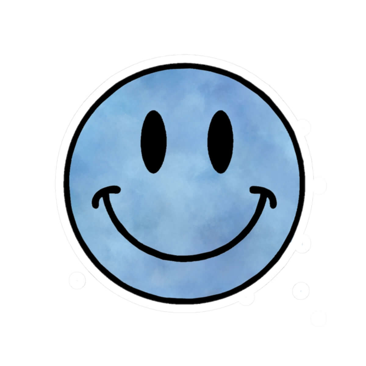 Blue Smiley Face Sticker | Kiss-Cut Vinyl Decal / Stickers