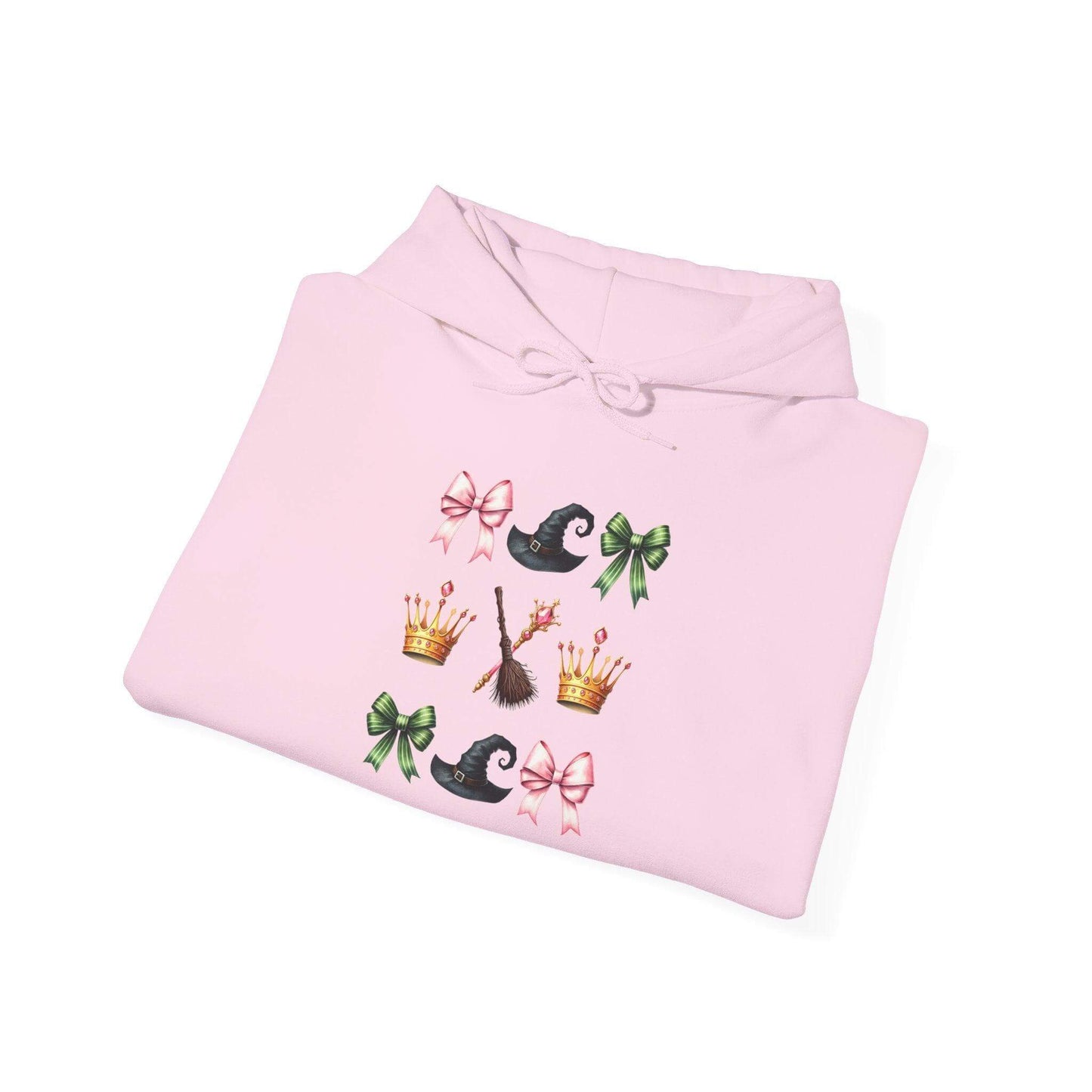 Green and Pink Coquette Bows, Unisex Heavy Blend™ Hooded Sweatshirt - Crafty Harvest Designs