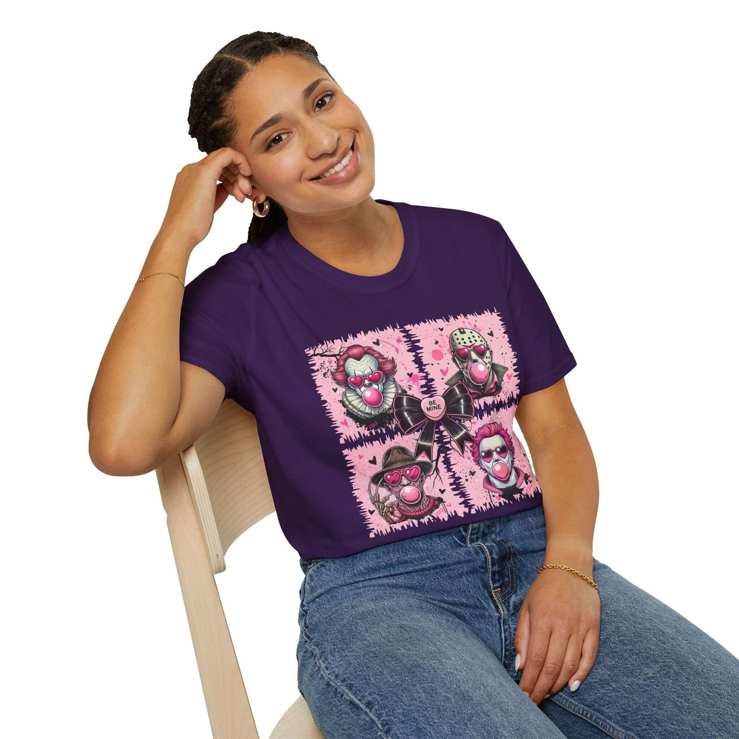 Bubblegum Horror Valentine’s T-Shirt | Unisex Softstyle Tee - Crafty Harvest Designs