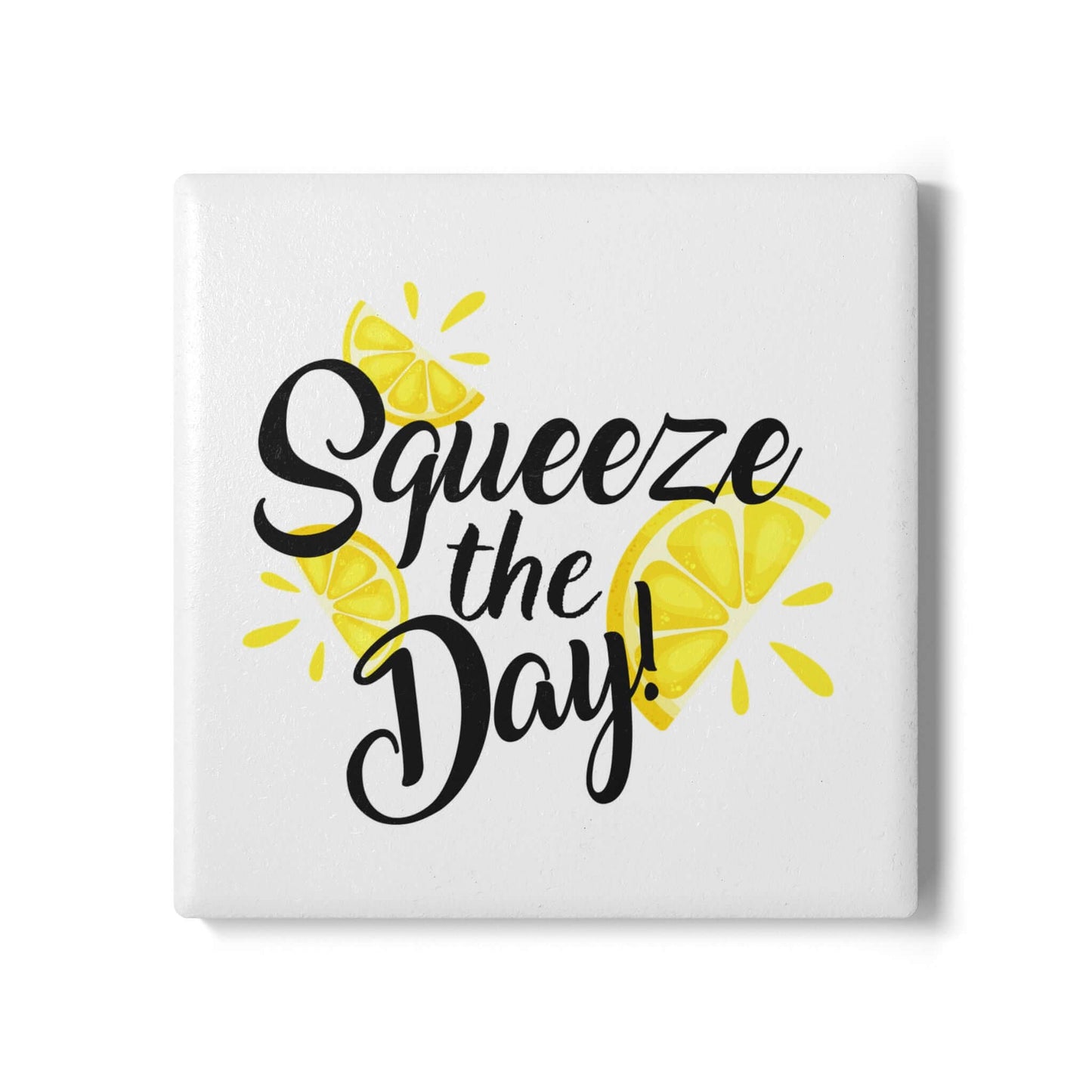 Squeeze the Day Ceramic Coaster | Round & Square Options