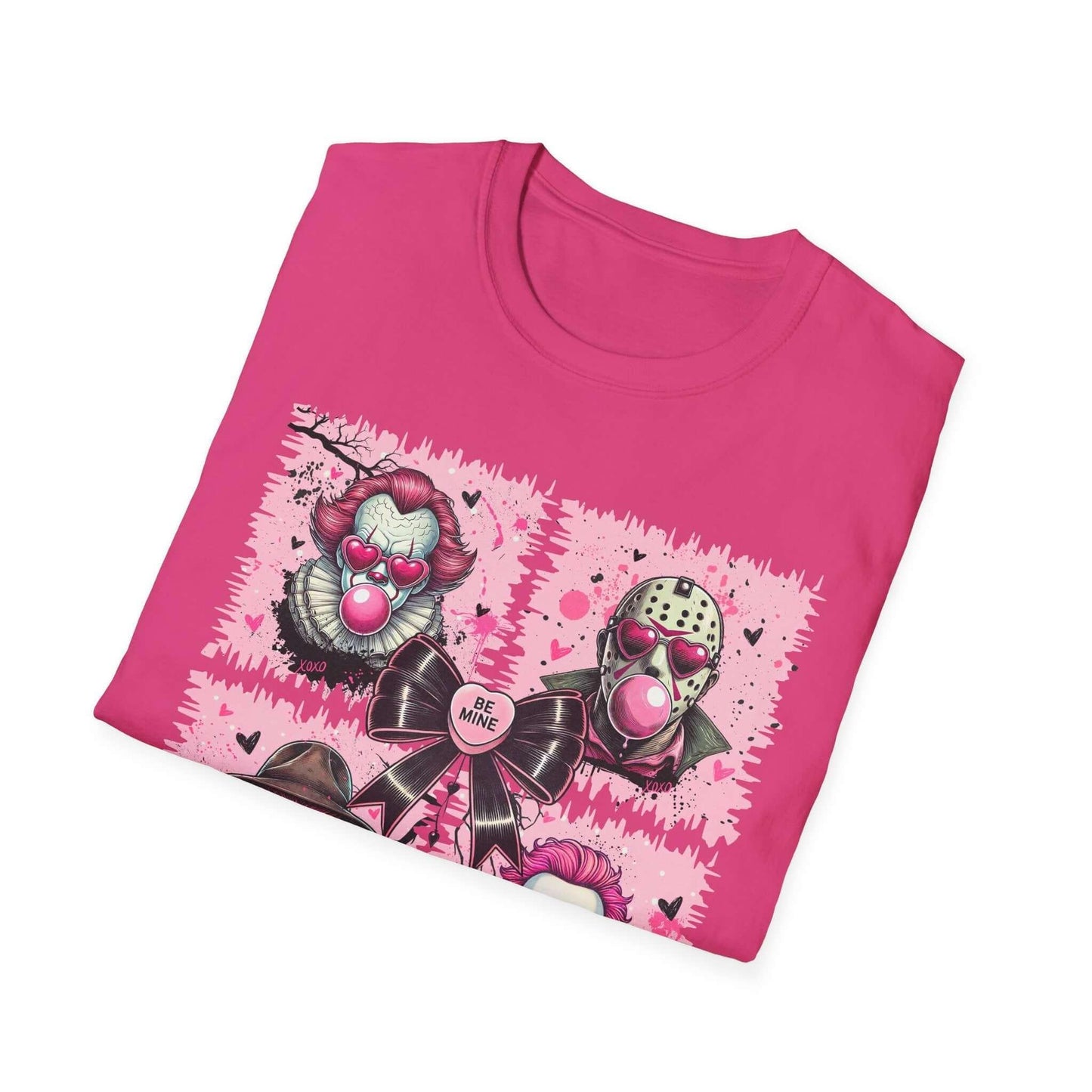 Bubblegum Horror Valentine’s T-Shirt | Unisex Softstyle Tee - Crafty Harvest Designs
