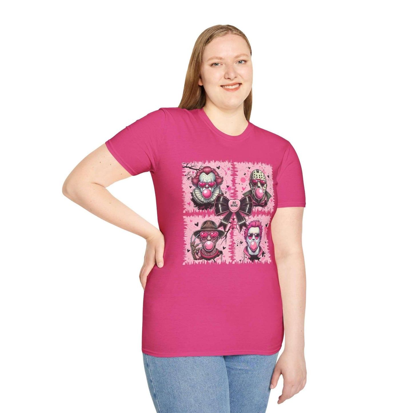 Bubblegum Horror Valentine’s T-Shirt | Unisex Softstyle Tee - Crafty Harvest Designs