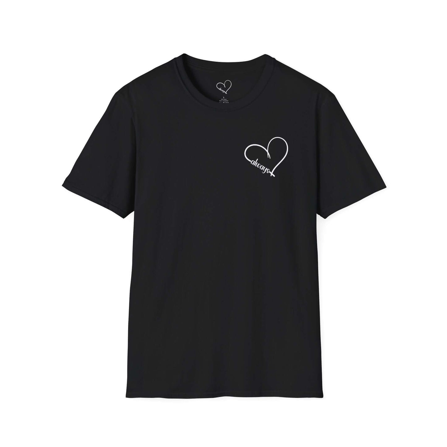 Heart “Dear Person Behind Me, you matter, always.” Motivational Unisex Softstyle T-Shirt