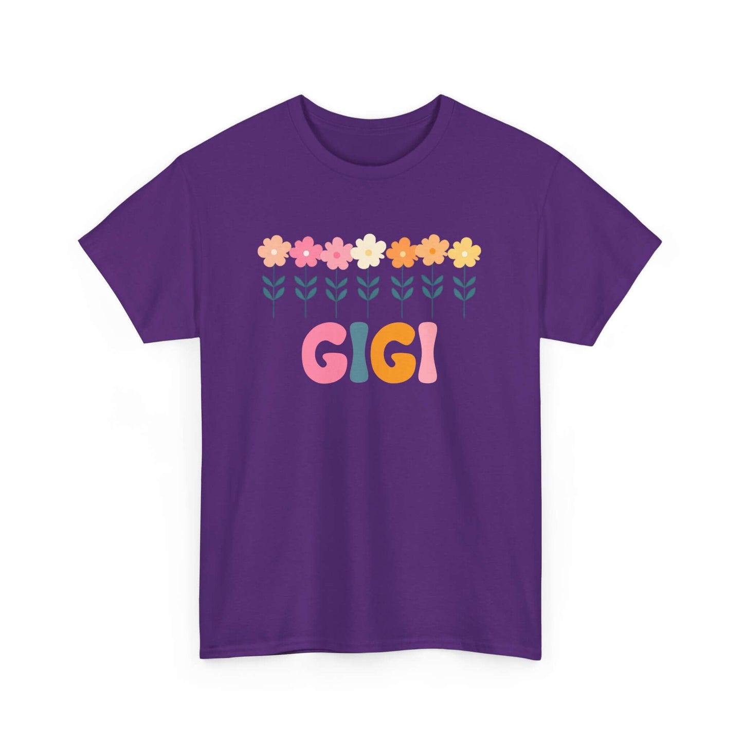 Daisy Gigi Unisex Unisex Heavy Cotton Tee | Retro Floral Grandmother Tee