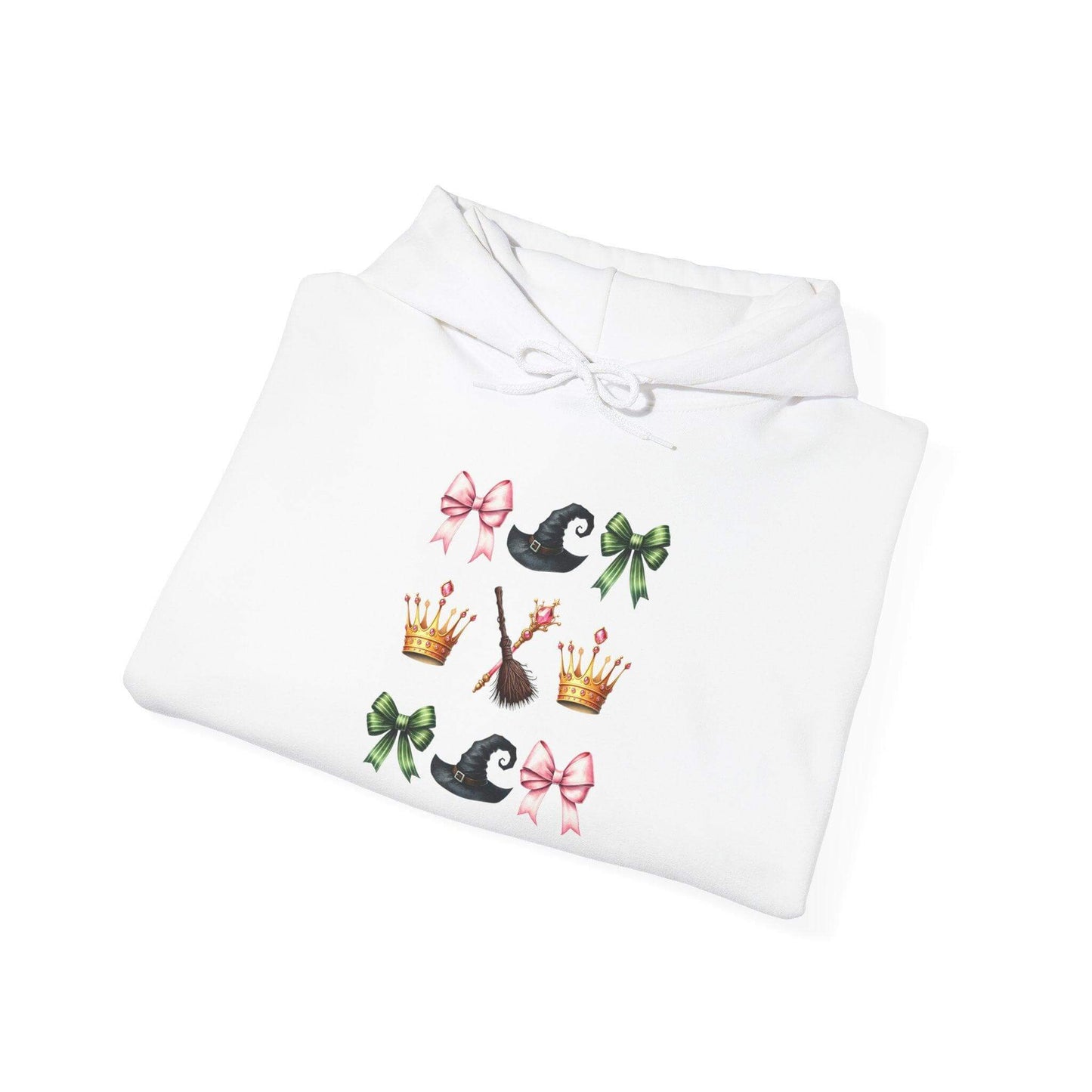 Green and Pink Coquette Bows, Unisex Heavy Blend™ Hooded Sweatshirt - Crafty Harvest Designs