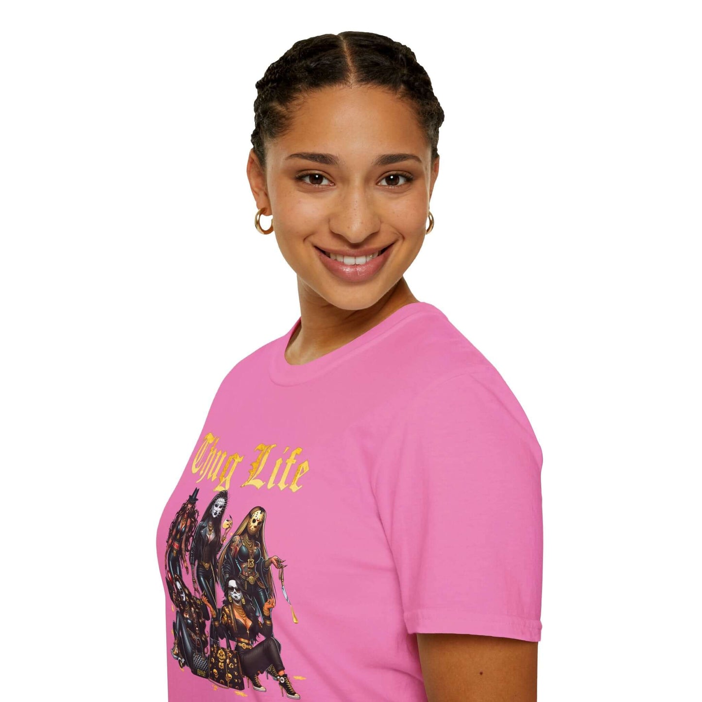Gold Lady Thug Life Unisex Softstyle T-Shirt