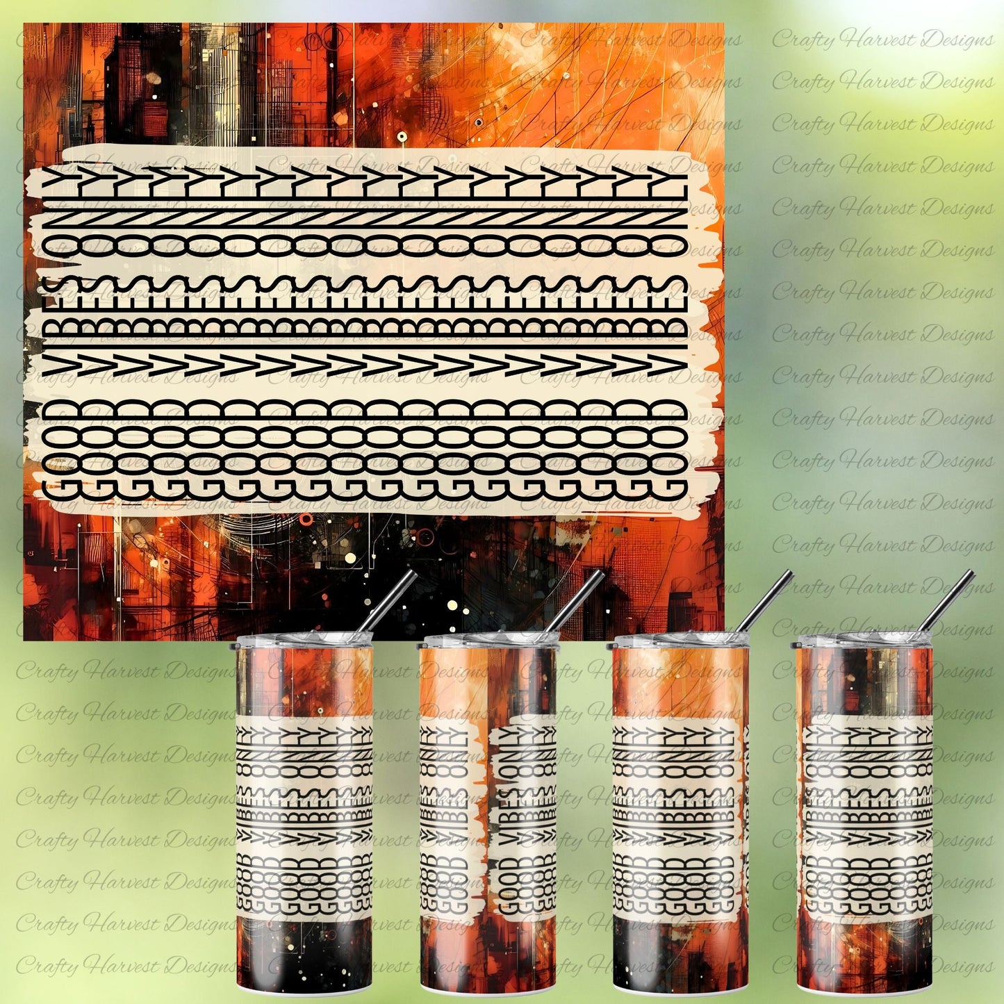 GOOD VIBES ONLY Hidden Message Tumbler Wrap – 20oz Skinny Sublimation PNG PDF