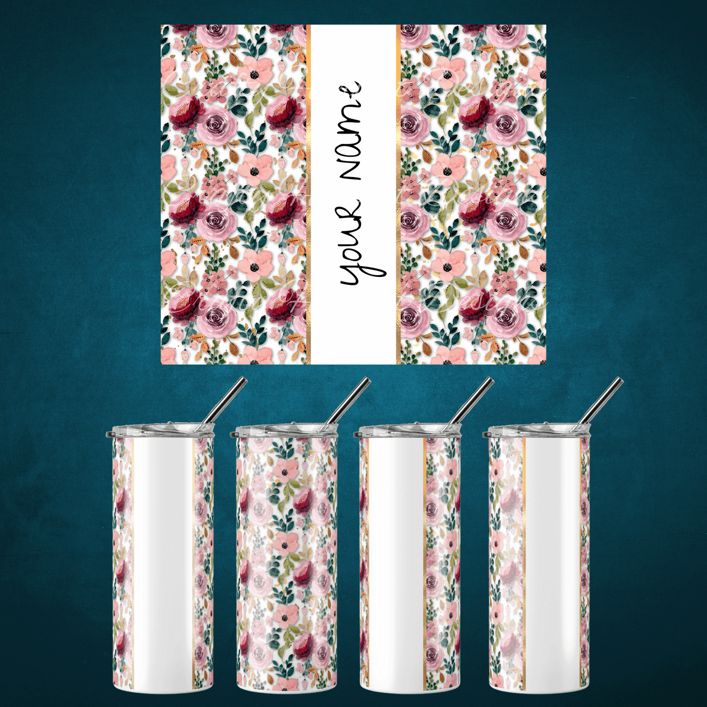 Bundle of 20oz Skinny Tumbler Wraps | 10 Seamless Digital Designs | PNG & PDF Downloads - Crafty Harvest Designs