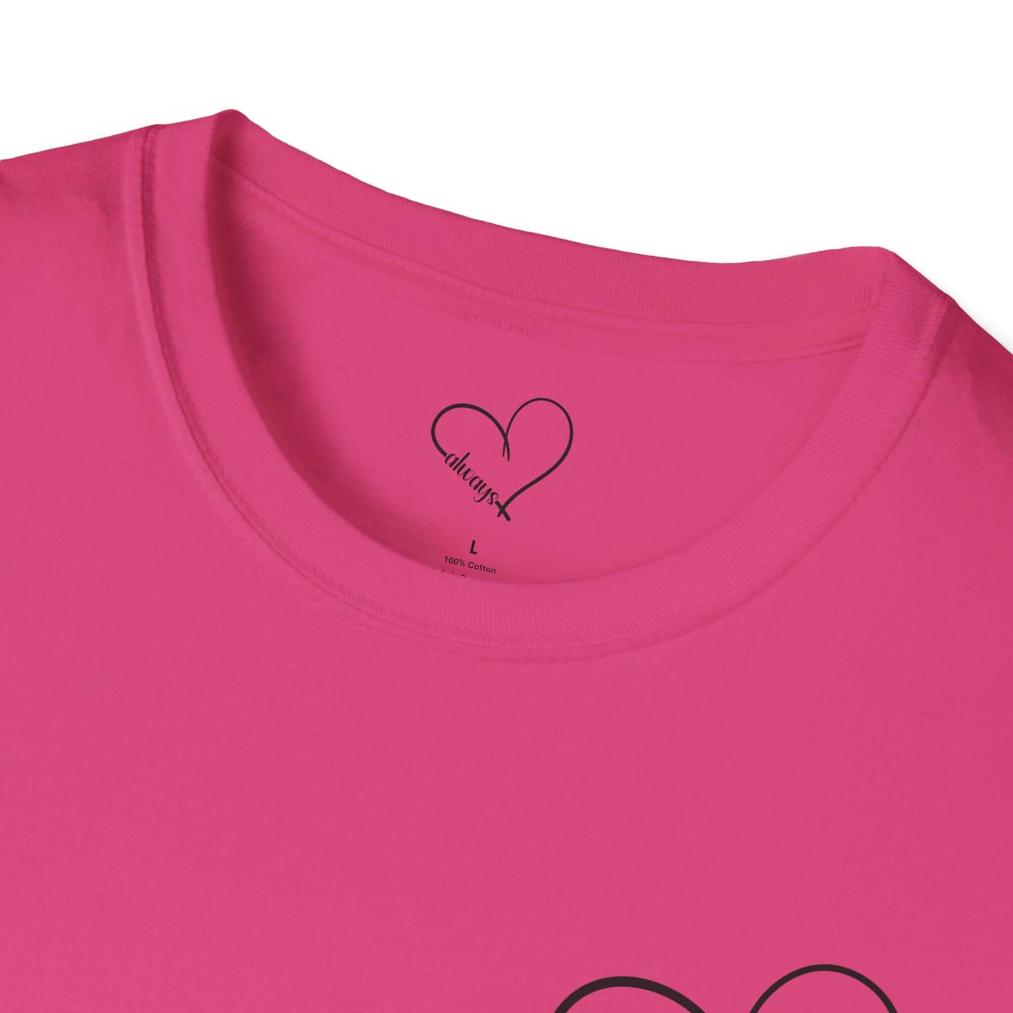 Heart “Dear Person Behind Me, keep going” Motivational Unisex Softstyle T-Shirt