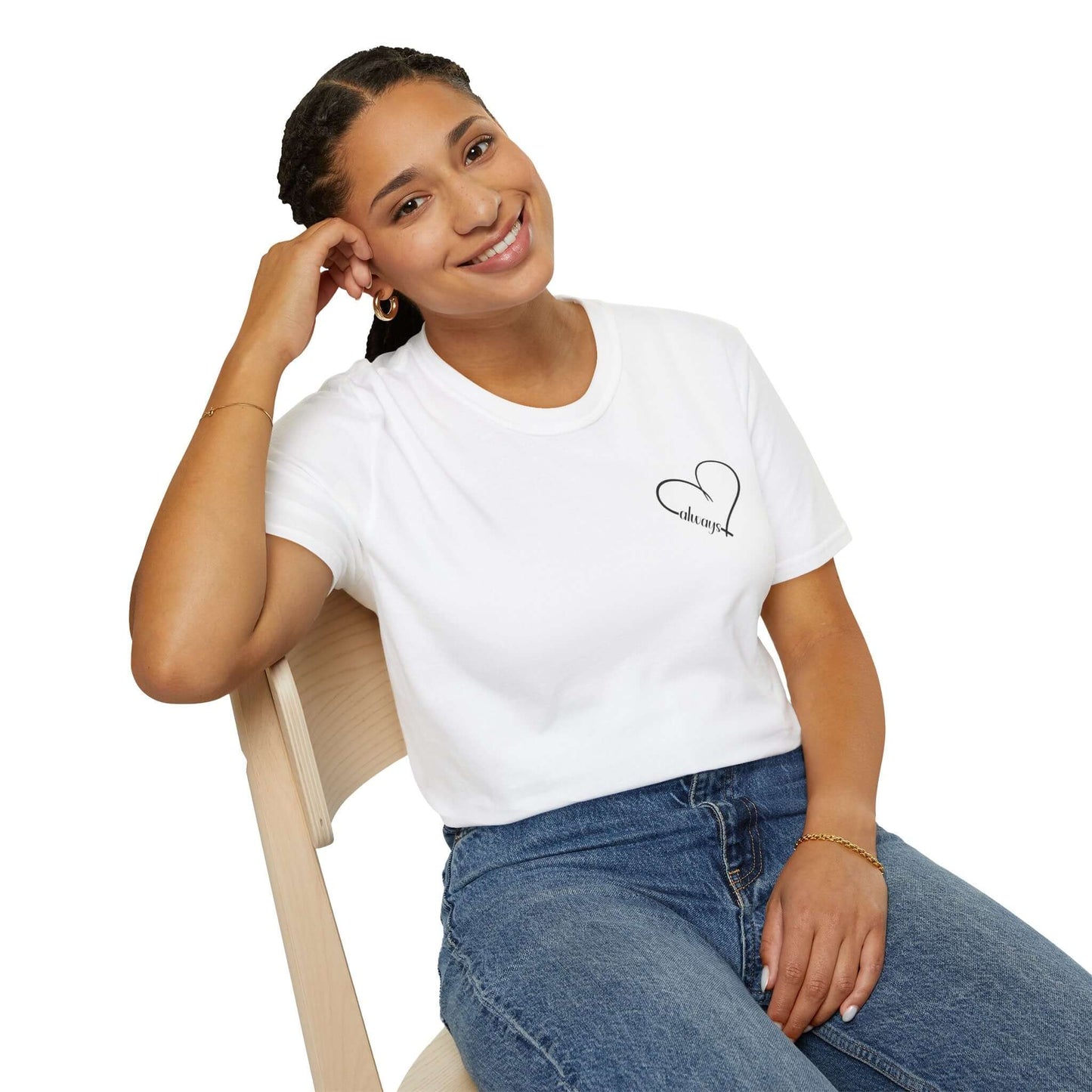 Heart “Dear Person Behind Me, you didn't come this far to stop now.” Motivational Unisex Softstyle T-Shirt