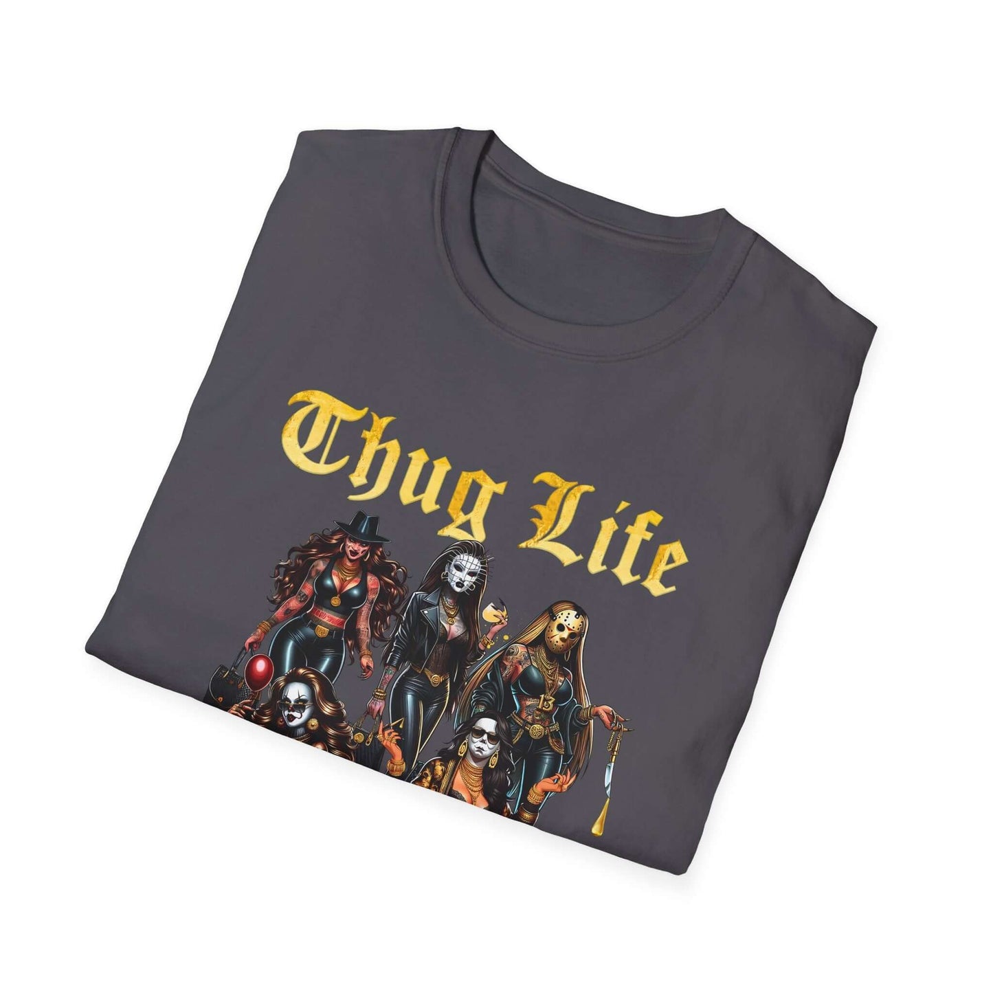 Gold Lady Thug Life Unisex Softstyle T-Shirt