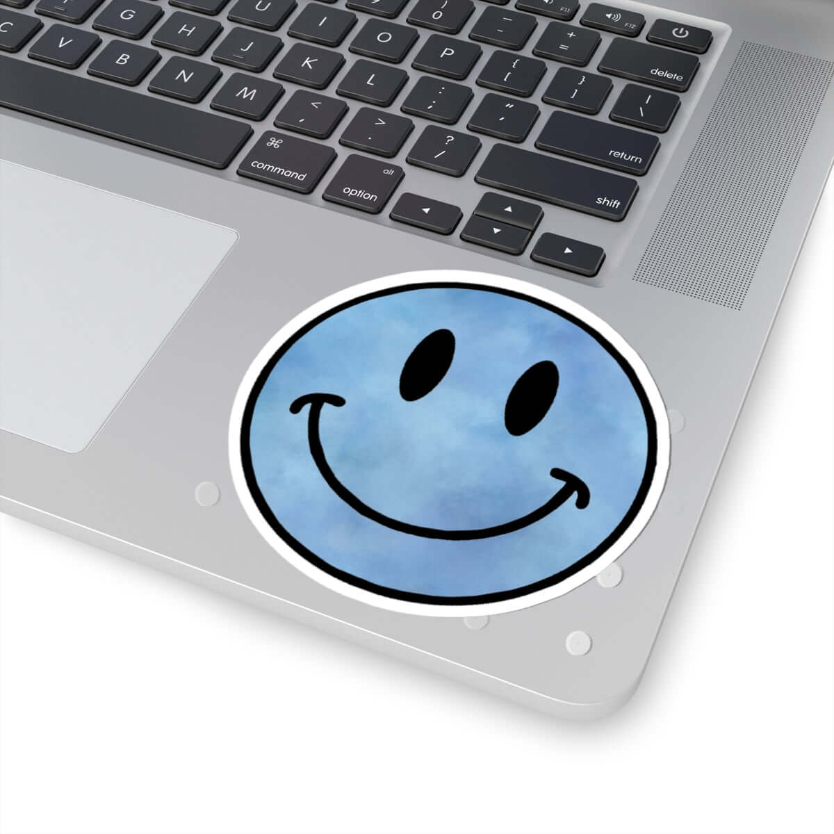 Blue Smiley Face Sticker | Kiss-Cut Vinyl Decal / Stickers