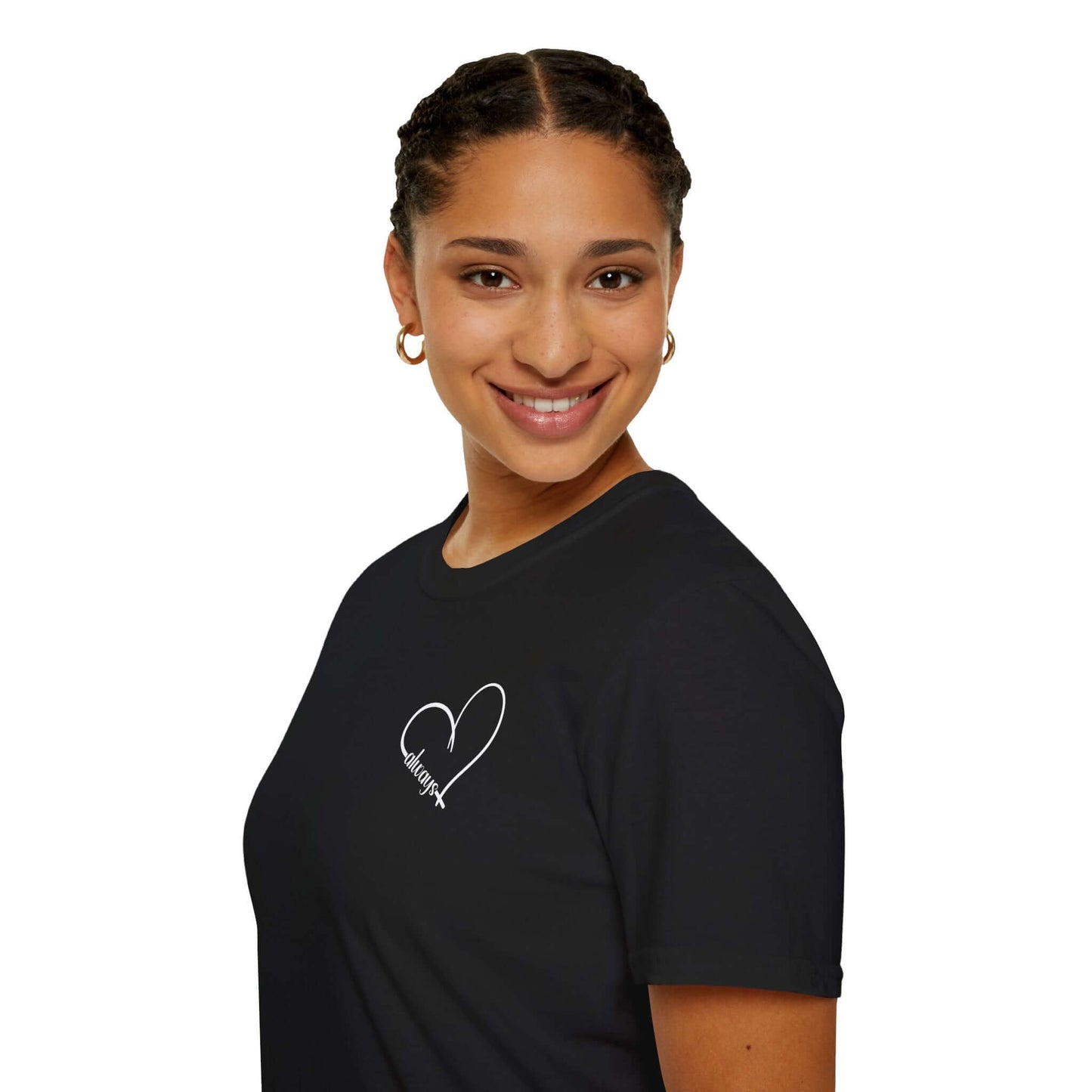 Heart “Dear Person Behind Me, you didn't come this far to stop now.” Motivational Unisex Softstyle T-Shirt