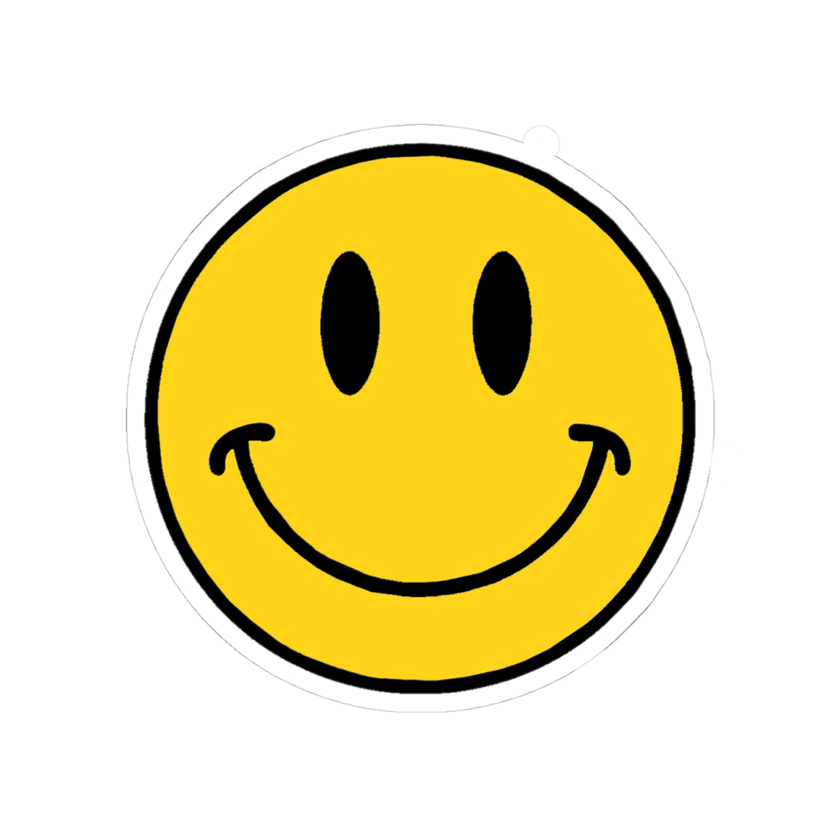 Classic Yellow Smiley Face Sticker | Kiss-Cut Vinyl Decal / Stickers