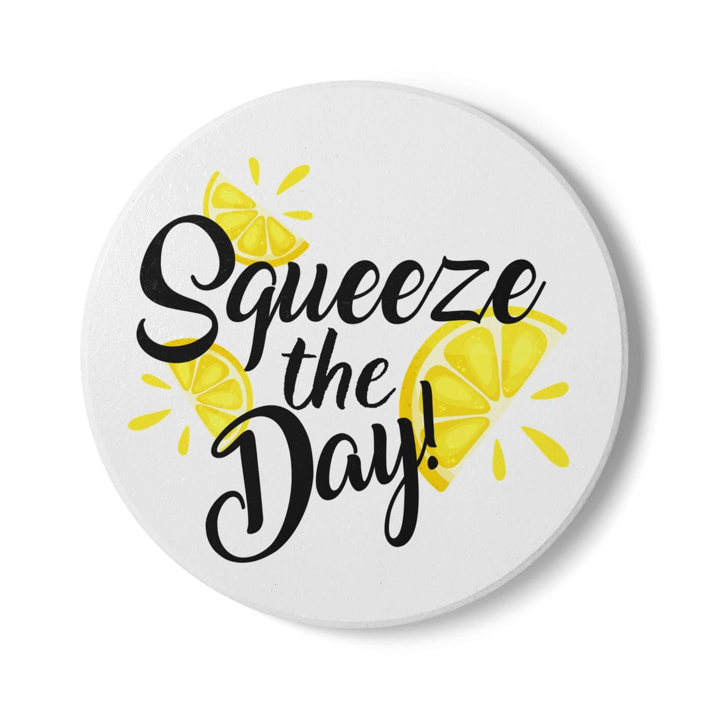 Squeeze the Day Ceramic Coaster | Round & Square Options