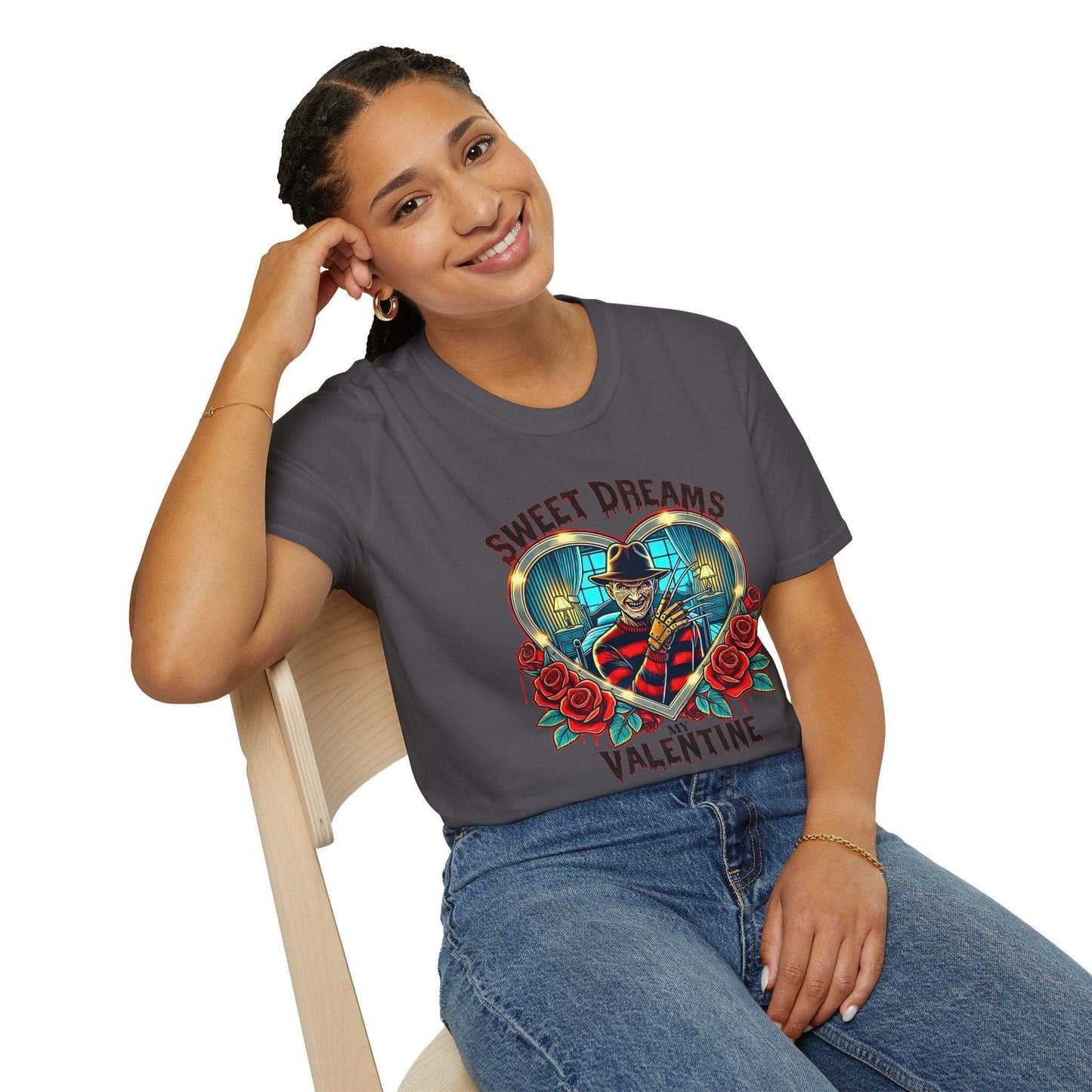 “Sweet Dreams My Valentine” Horror Tee – Love at First Fright! - Crafty Harvest Designs