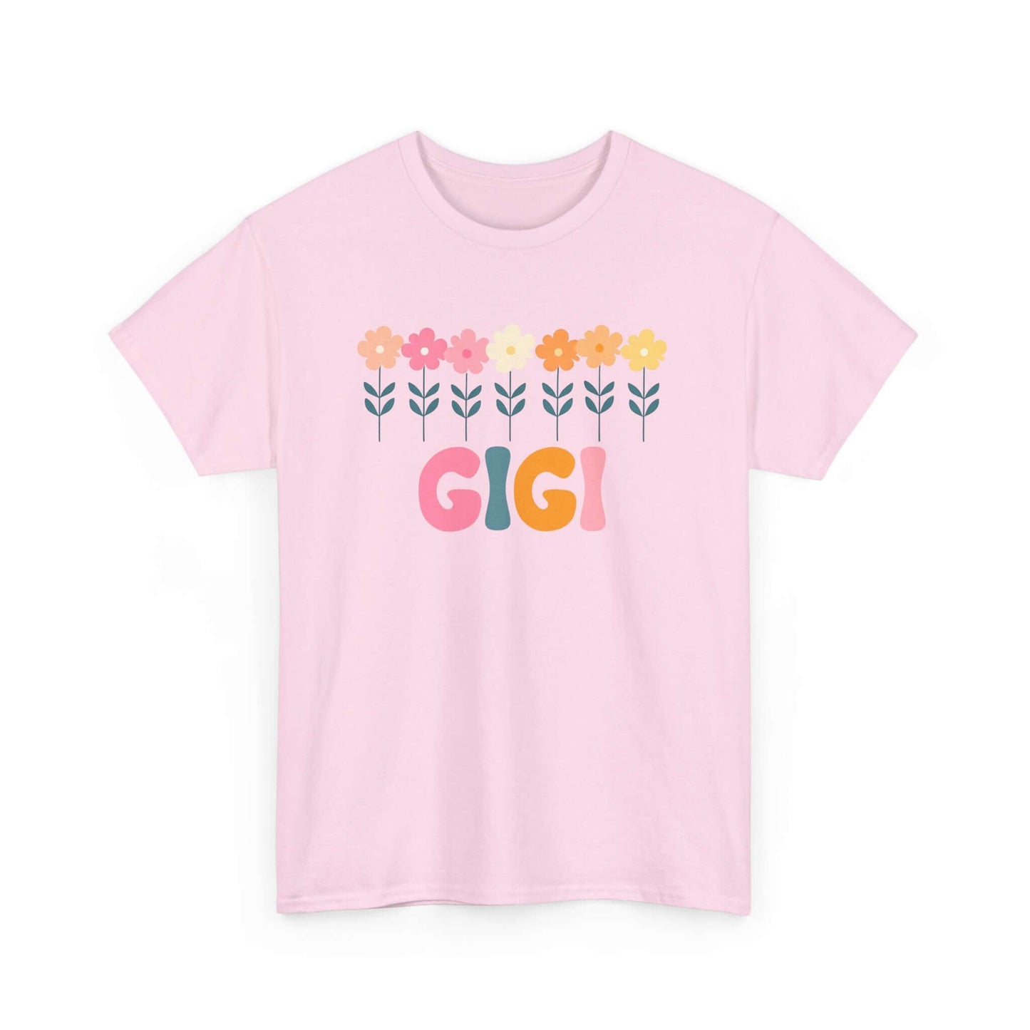 Daisy Gigi Unisex Unisex Heavy Cotton Tee | Retro Floral Grandmother Tee