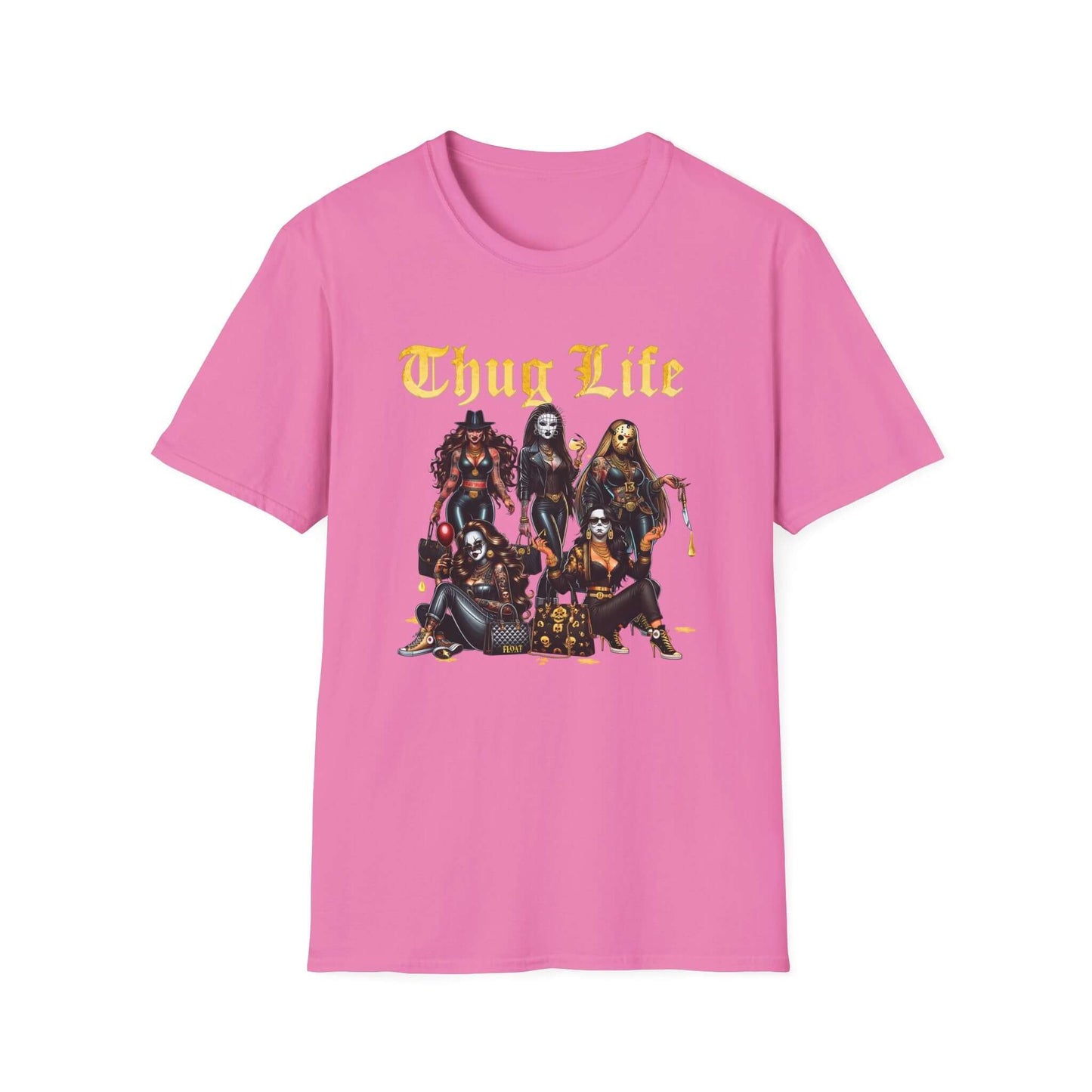 Gold Lady Thug Life Unisex Softstyle T-Shirt