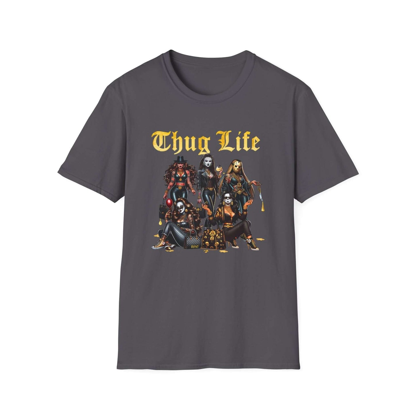 Gold Lady Thug Life Unisex Softstyle T-Shirt