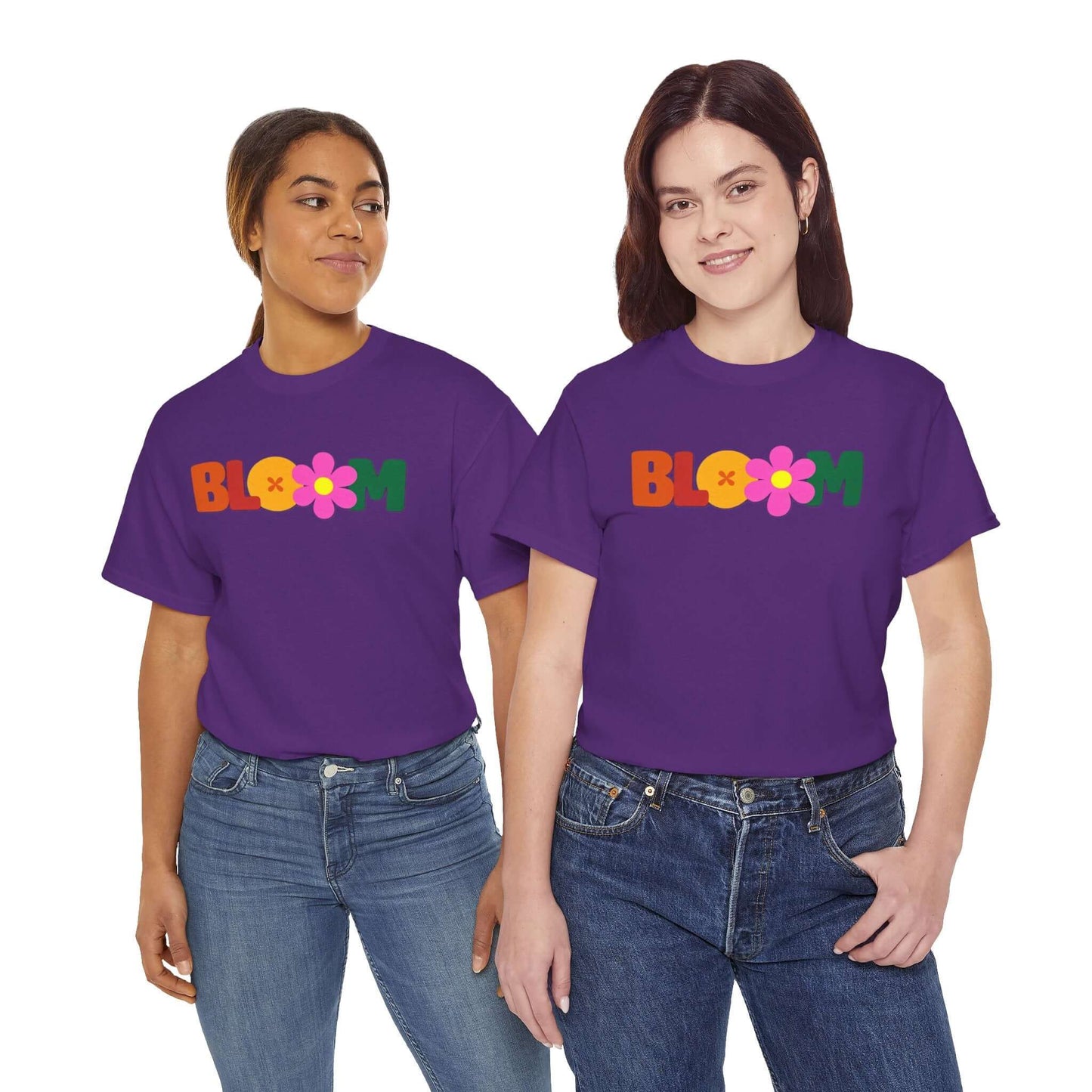 BLOOM Unisex Unisex Heavy Cotton Tee | Retro Floral Tee