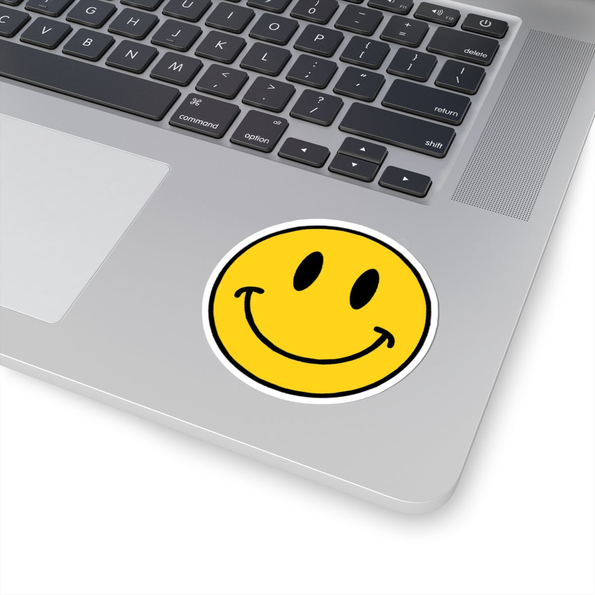 Classic Yellow Smiley Face Sticker | Kiss-Cut Vinyl Decal / Stickers