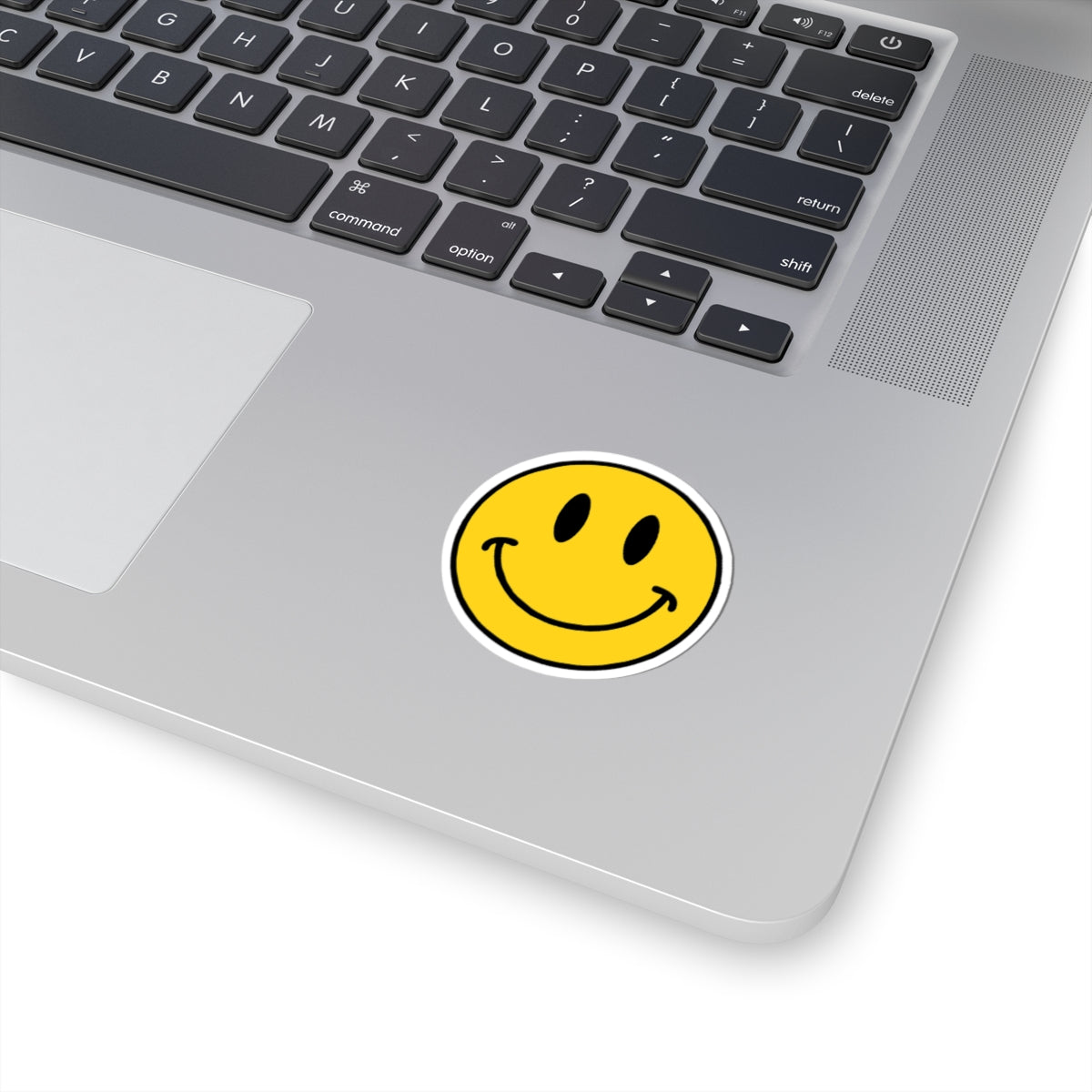 Classic Yellow Smiley Face Sticker | Kiss-Cut Vinyl Decal / Stickers