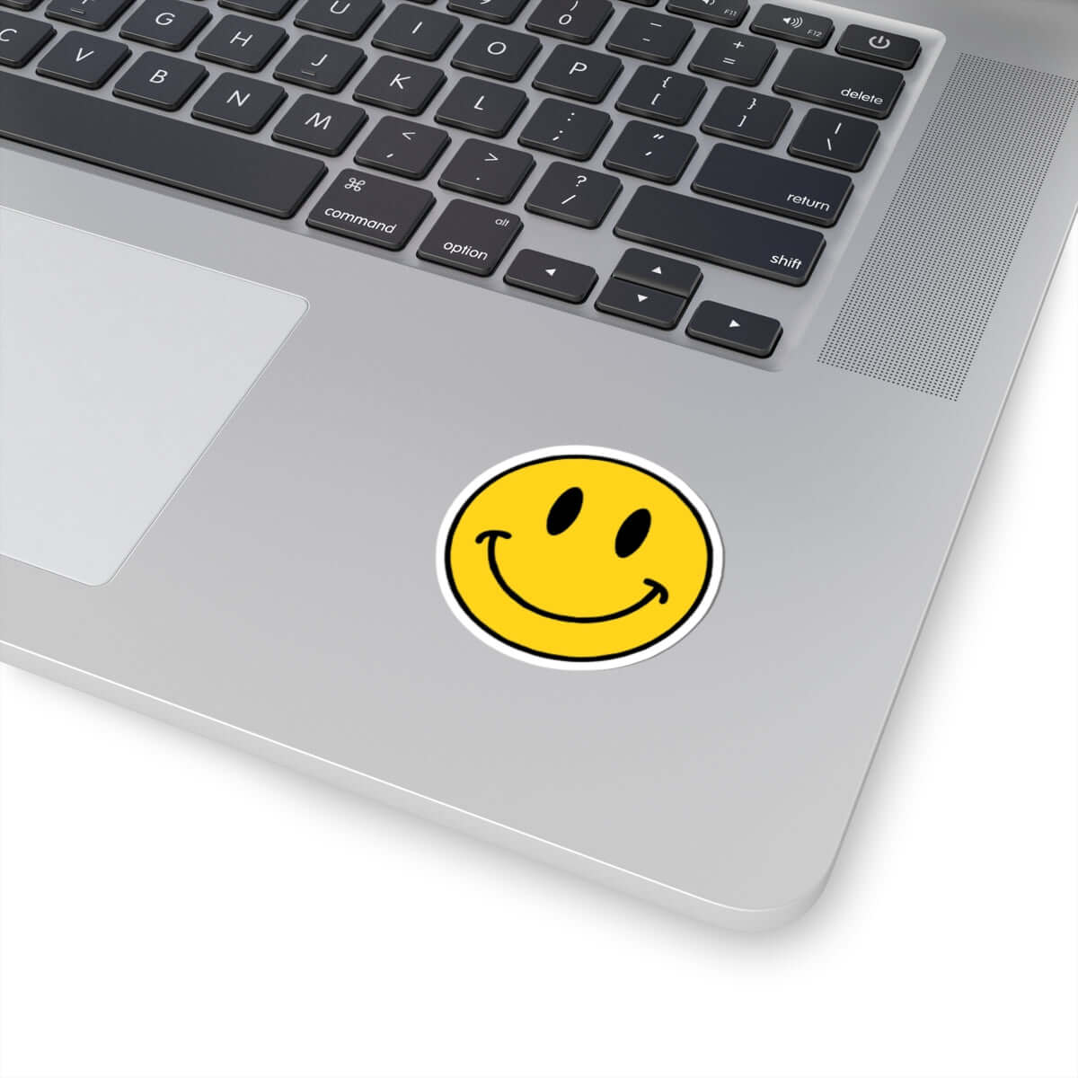 Classic Yellow Smiley Face Sticker | Kiss-Cut Vinyl Decal / Stickers