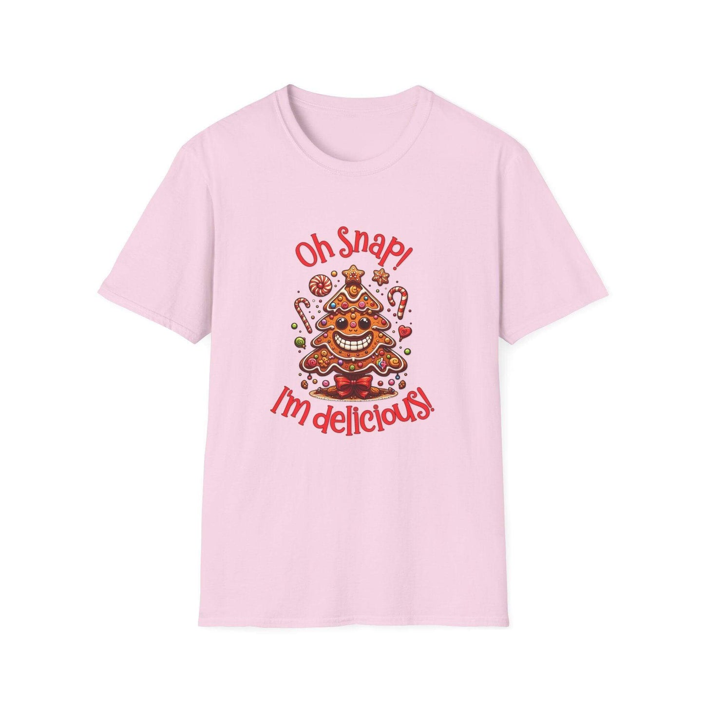 T-Shirt Cute Gingerbread Man Tree, Oh Snap! I'm Delicious! Christmas Tree Design - Crafty Harvest Designs