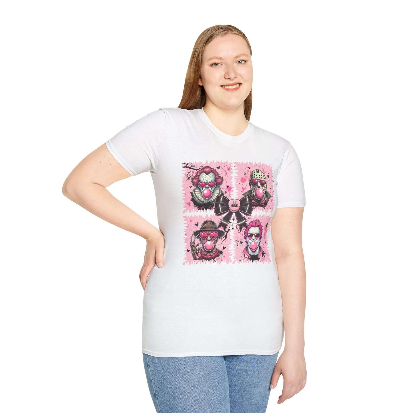 Bubblegum Horror Valentine’s T-Shirt | Unisex Softstyle Tee - Crafty Harvest Designs