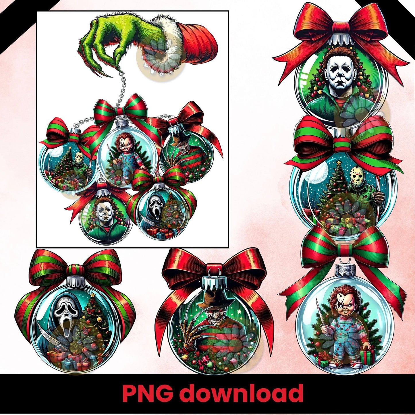 Epic Thug Life Christmas Bundle | 6 Designs with Font Choices PNG - Crafty Harvest Designs