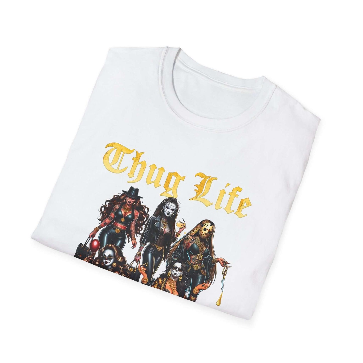 Gold Lady Thug Life Unisex Softstyle T-Shirt
