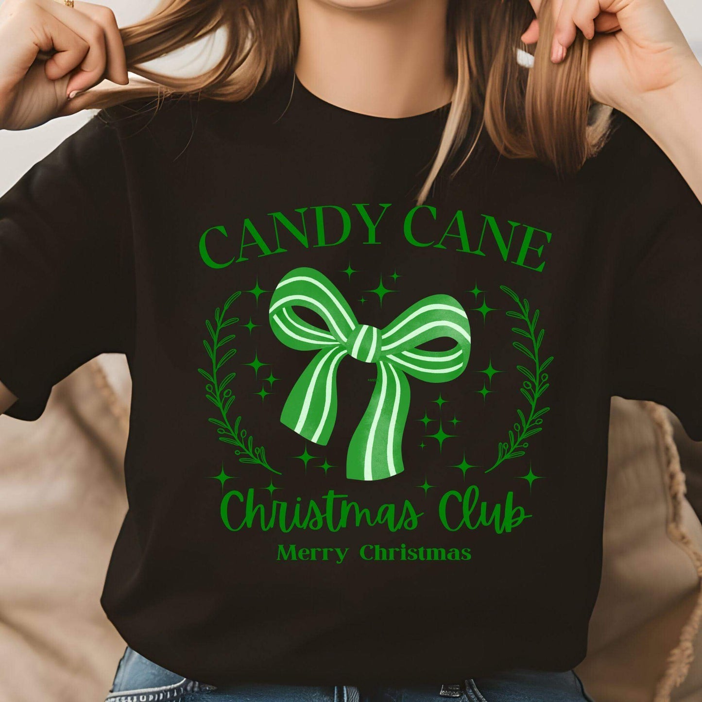 Candy Cane Christmas Club | 3 Color Options Digital Design PNG - Crafty Harvest Designs